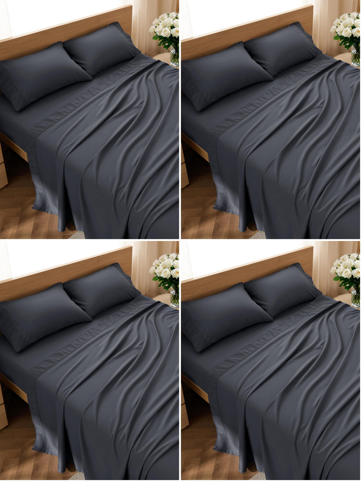 Bedsure Sheet Set - Soft Sheets - Breathable & Cooling - Hotel Luxury - Easy Care Polyester Microfiber Bedding