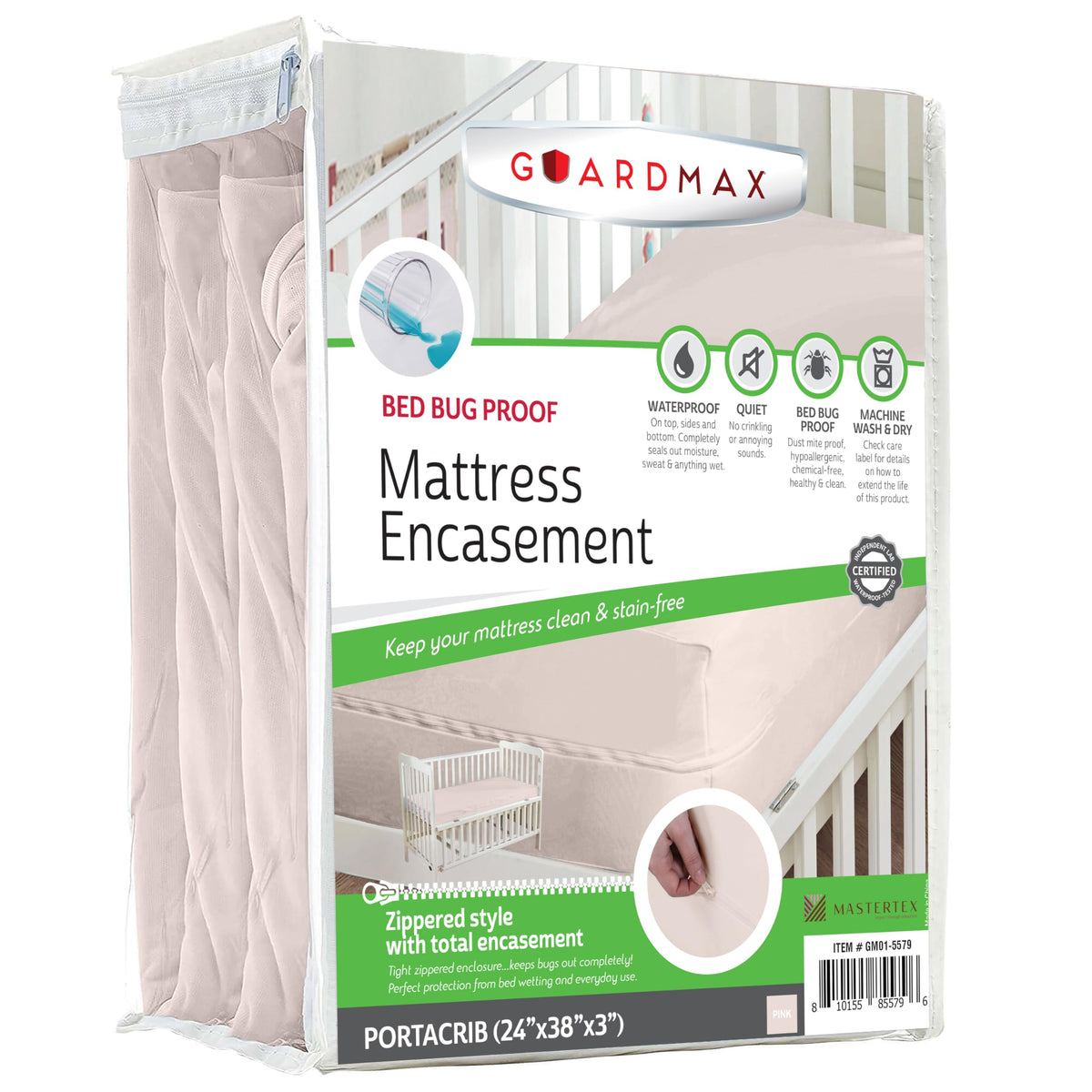 Guardmax Waterproof Jersey-Knit Zippered Mattress Encasement