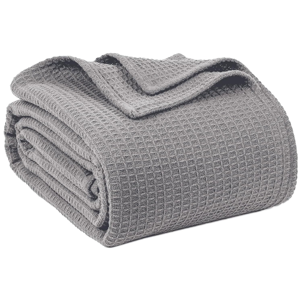 100% Cotton Waffle-Weave Lightweight Summer Bed Blanket