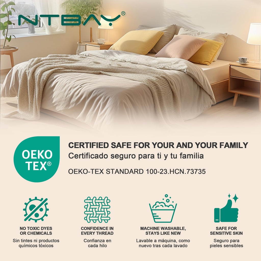 NTBAY 2-Pack Soft Brushed Microfiber Pillow Shams