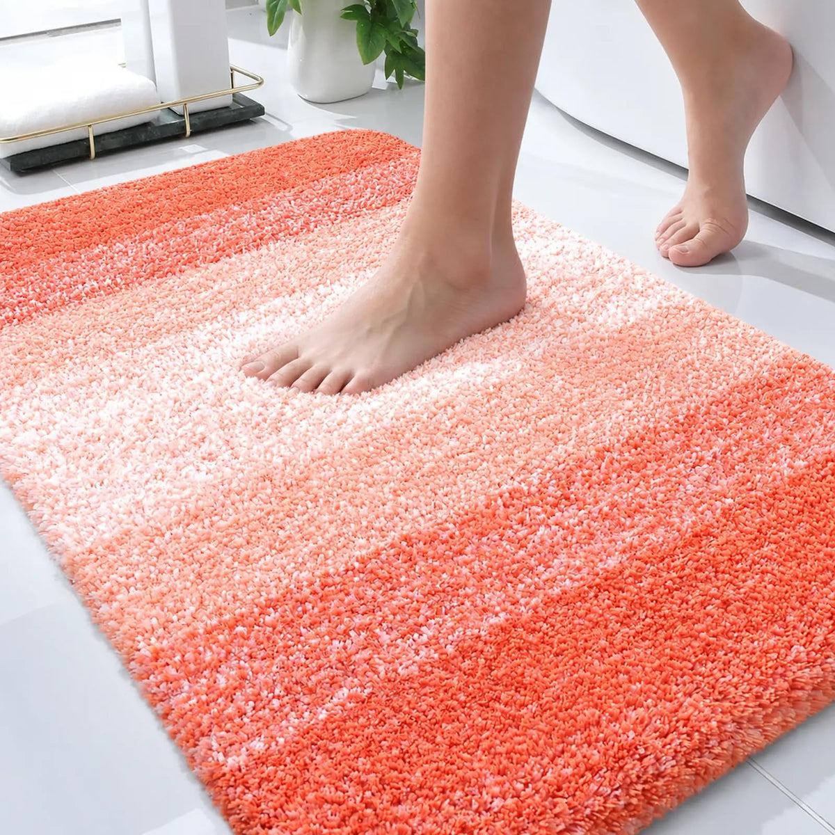 OLANLY Extra-Soft Absorbent Microfiber Bathroom Rug Mat