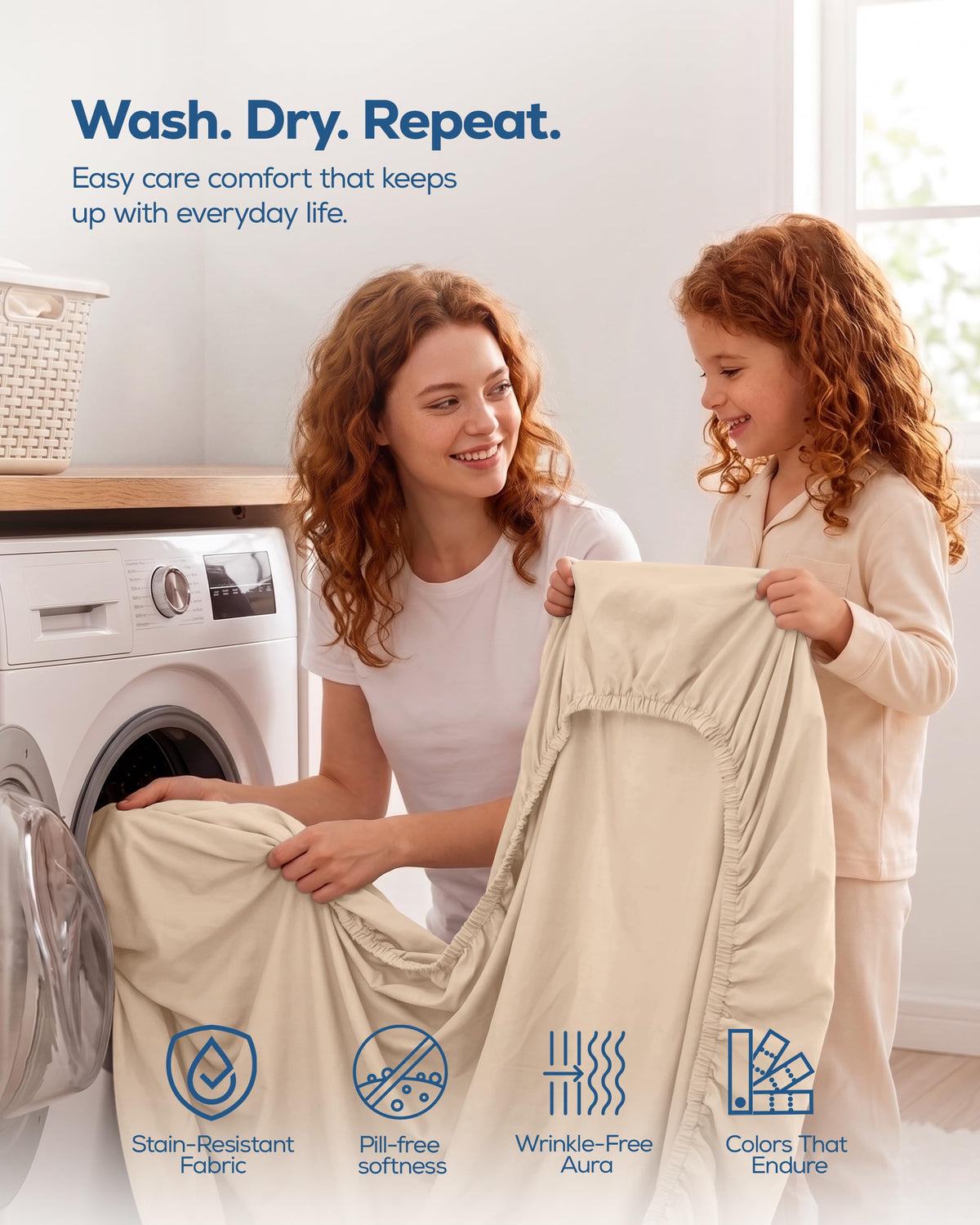 Fitted Sheet, Ultra Soft Fits Up to 16 Inch Deep Pocket