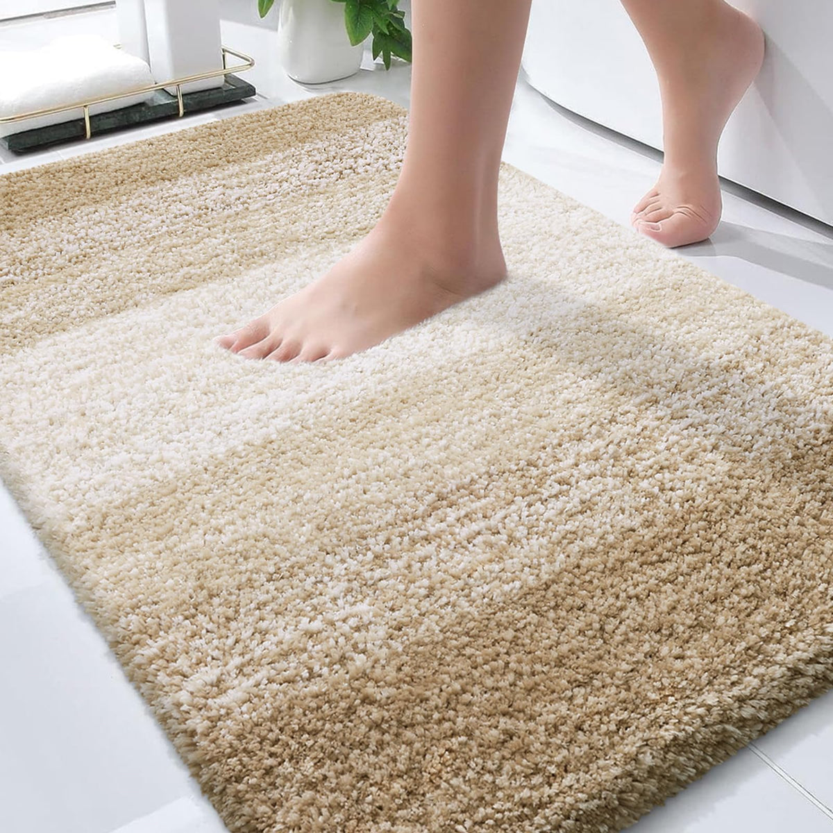 OLANLY Extra-Soft Absorbent Microfiber Bathroom Rug Mat