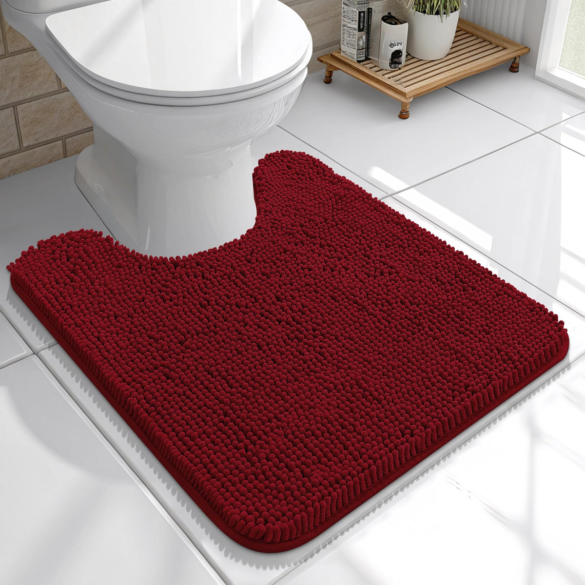OLANLY Extra-Soft Absorbent Chenille Bathroom Rug Mat