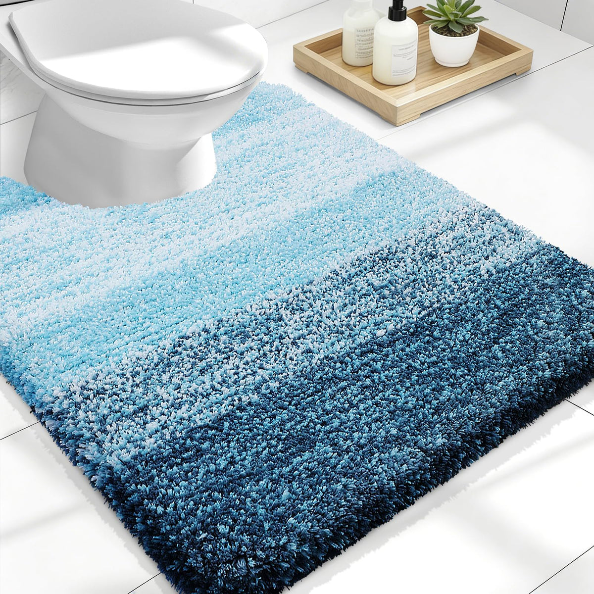 OLANLY Extra-Soft Absorbent Microfiber Bathroom Rug Mat
