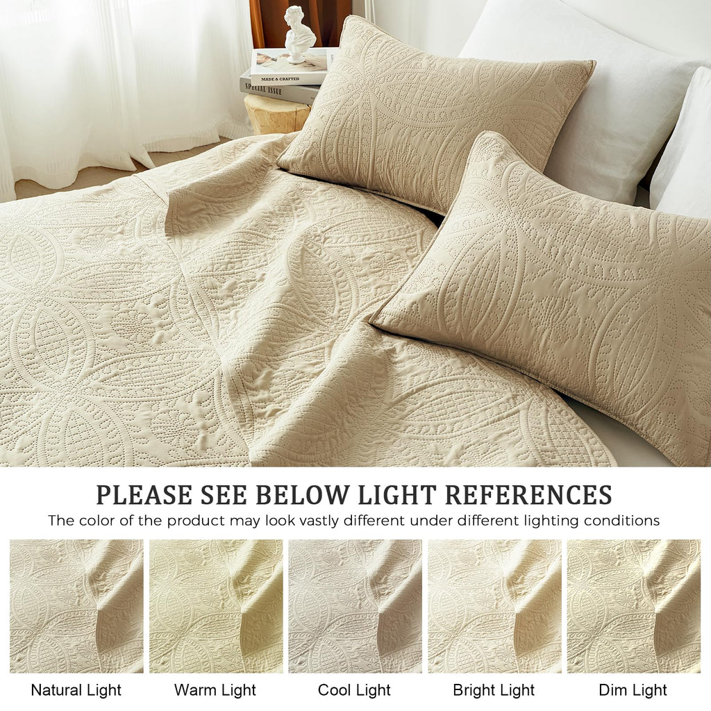 Akkialla Rose Floral Botanical All-Season Quilt Set