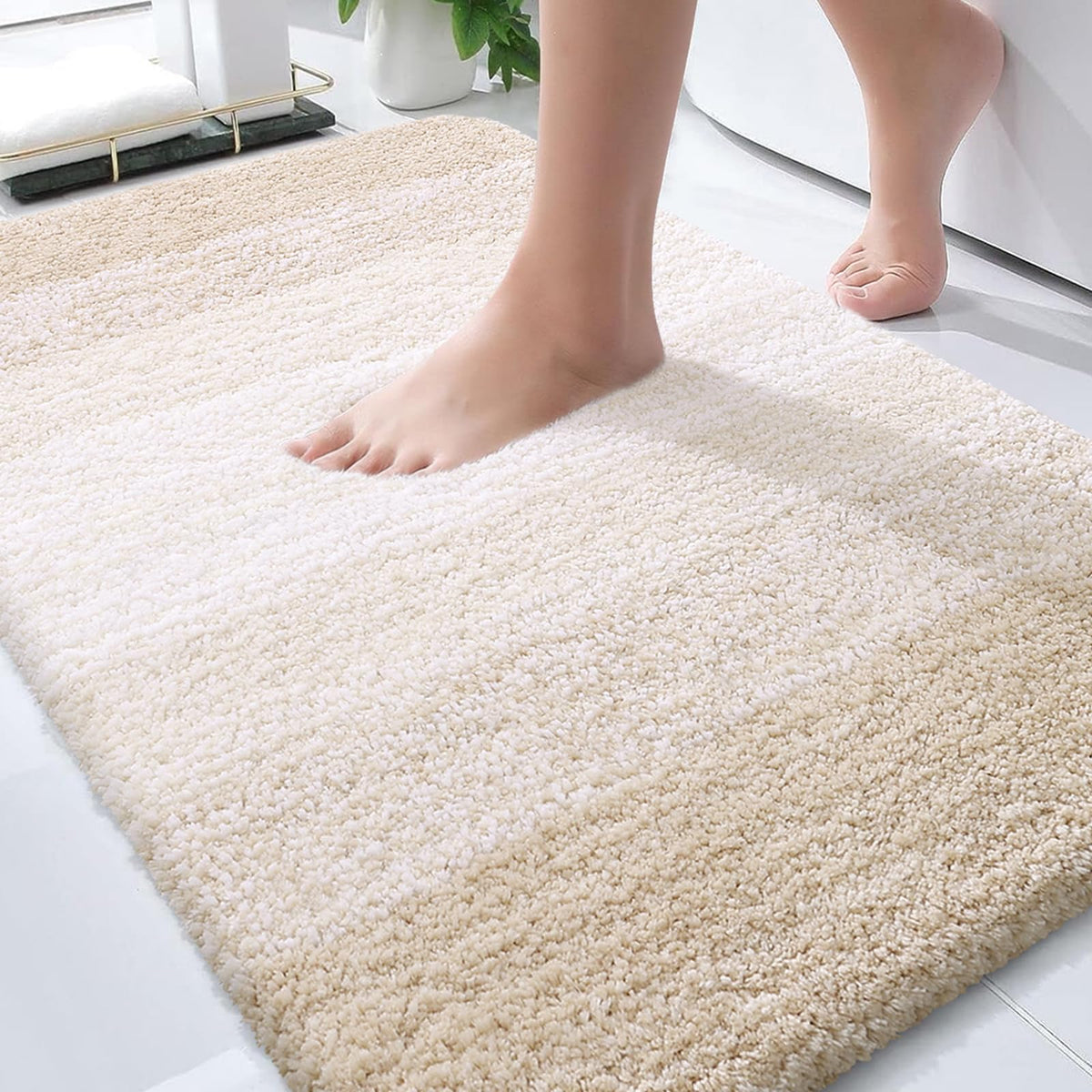 OLANLY Extra-Soft Absorbent Microfiber Bathroom Rug Mat