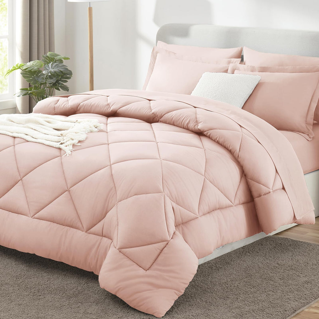 CozyLux Comforter Set, Down Alternative Bedding Set with Sheets, 5/7 Pieces