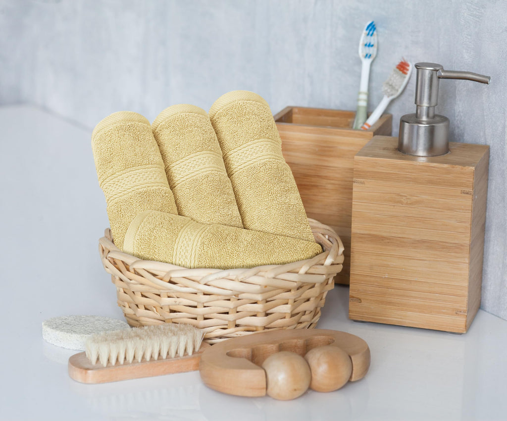 Utopia Towels 8-Piece Premium Towel Set, 2 Bath Towels, 2 Hand Towels, and 4 Wash Cloths, 600 GSM 100% Ring Spun Cotton Highly Absorbent Towels for Bathroom, Gym, Hotel, and Spa