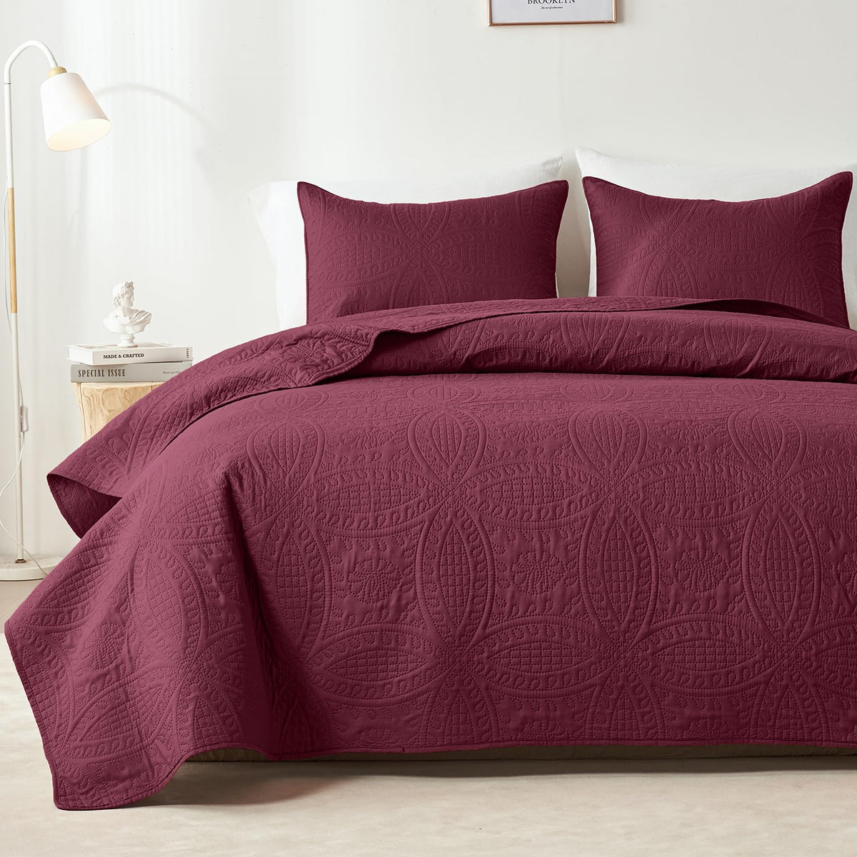 Akkialla Rose Floral Botanical All-Season Quilt Set