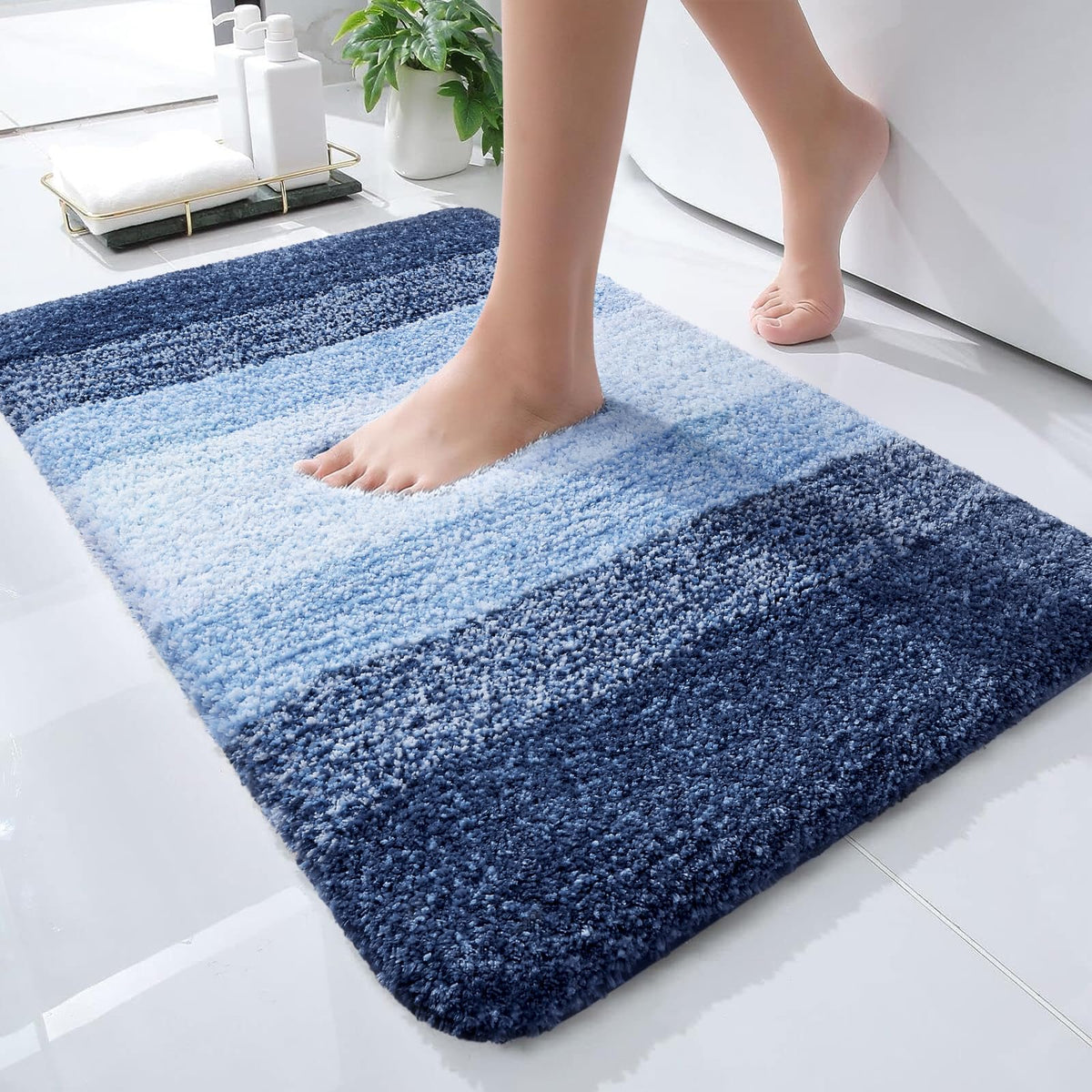 OLANLY Extra-Soft Absorbent Microfiber Bathroom Rug Mat