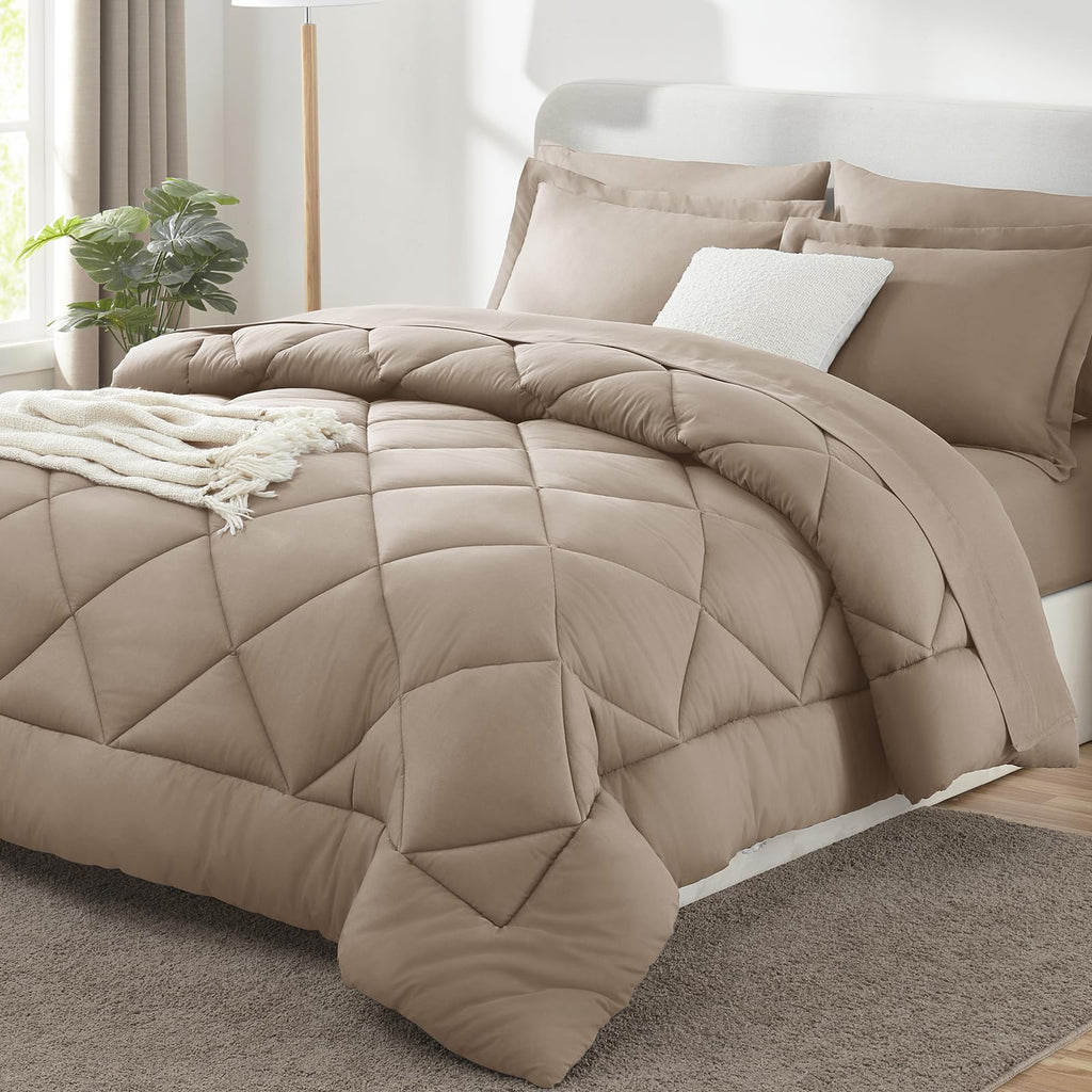 CozyLux Comforter Set, Down Alternative Bedding Set with Sheets, 5/7 Pieces