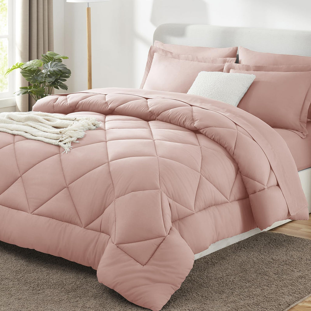 CozyLux Comforter Set, Down Alternative Bedding Set with Sheets, 5/7 Pieces