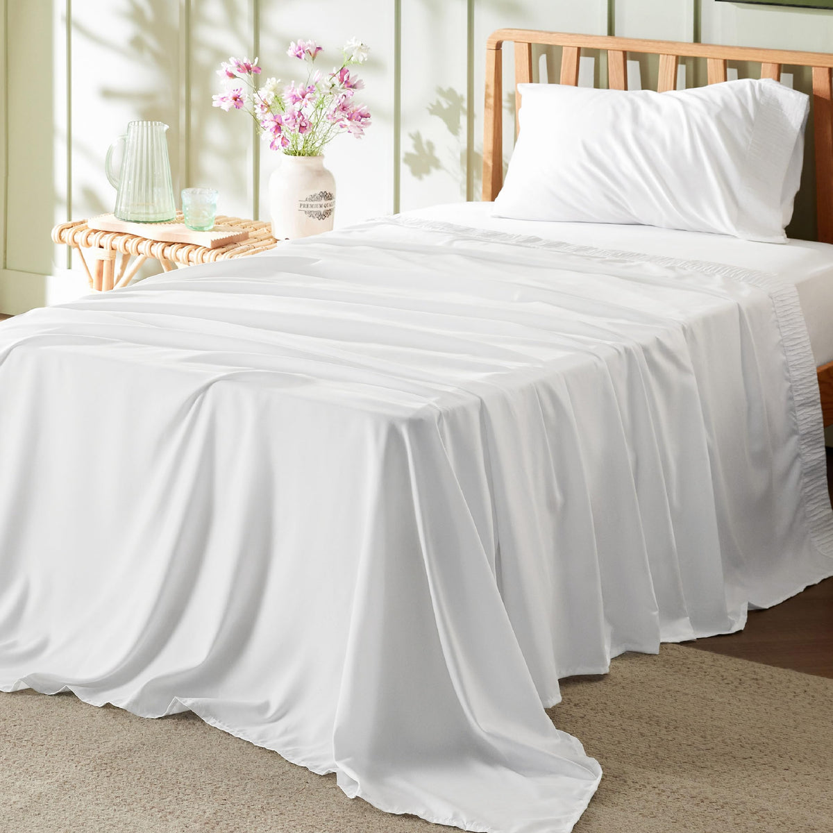 Bedsure Sheet Set - Soft Sheets - Breathable & Cooling - Hotel Luxury - Easy Care Polyester Microfiber Bedding