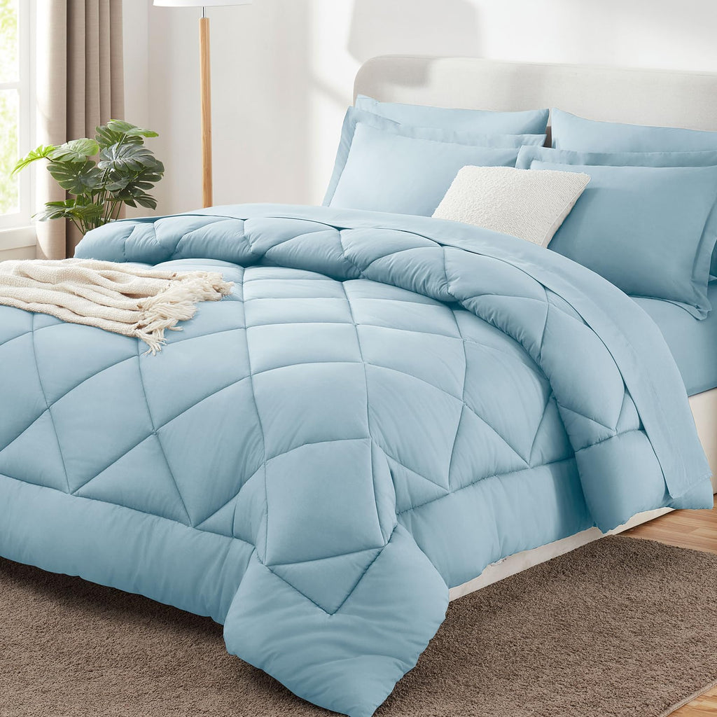 CozyLux Comforter Set, Down Alternative Bedding Set with Sheets, 5/7 Pieces