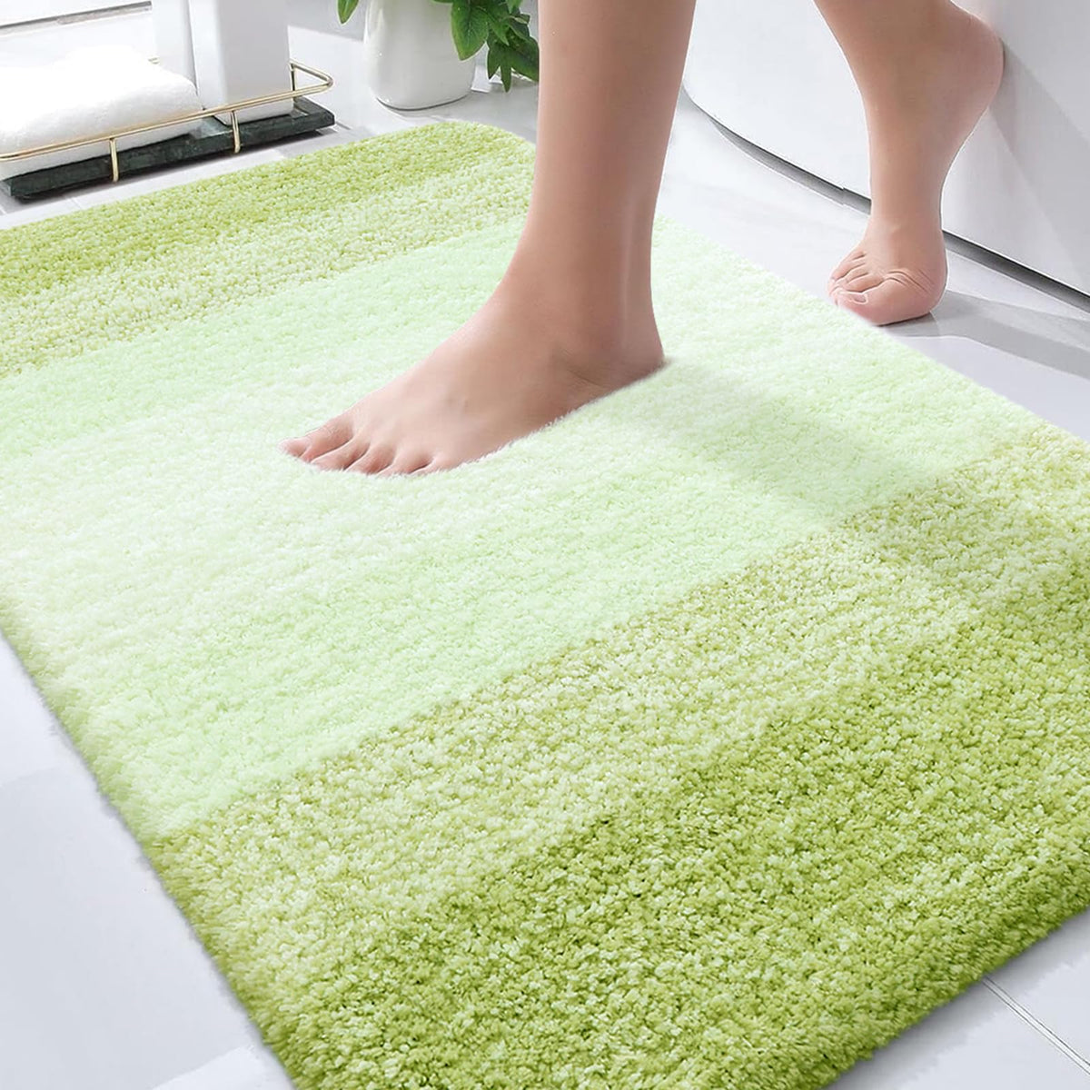 OLANLY Extra-Soft Absorbent Microfiber Bathroom Rug Mat