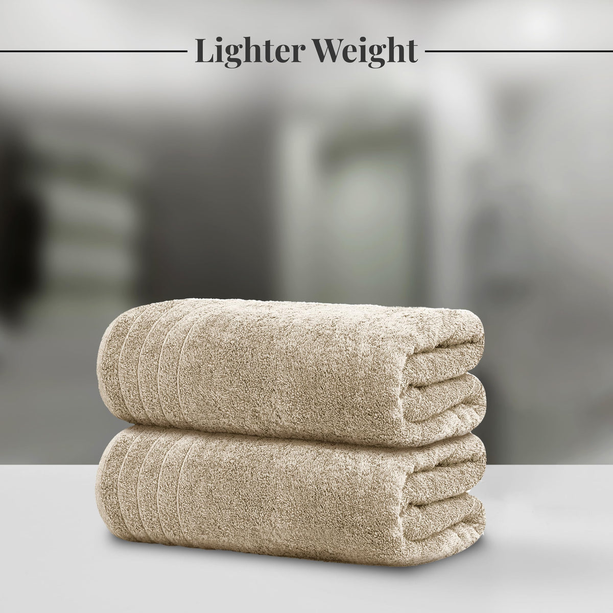 Tens Towels Pack of 8 Towels Set, 2 Extra Large Bath, 2 Hand, 4 Washcloths, 100% Cotton, Lighter Weight, Quicker to Dry, Super Absorbent, Perfect for Bathroom