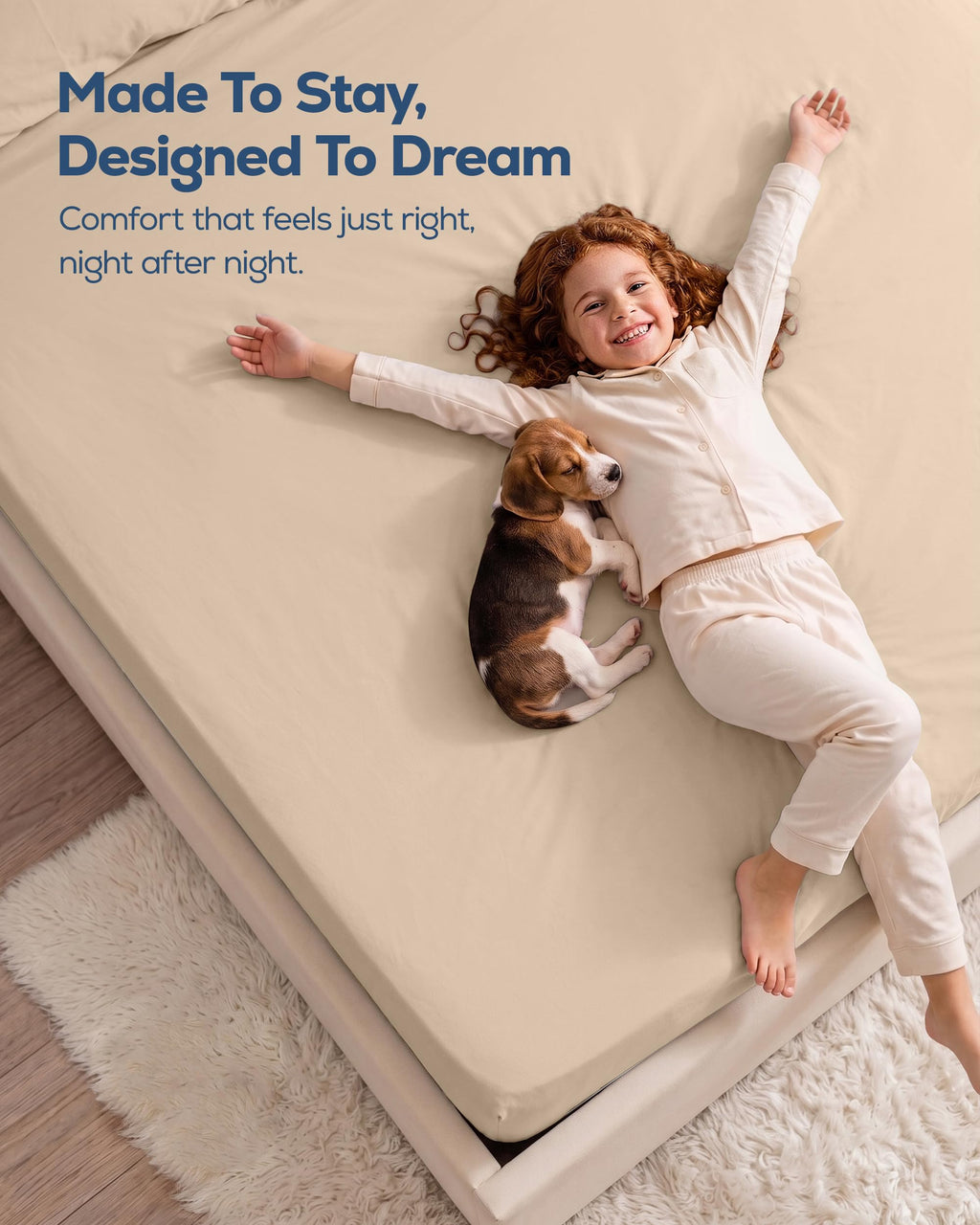 Fitted Sheet, Ultra Soft Fits Up to 16 Inch Deep Pocket