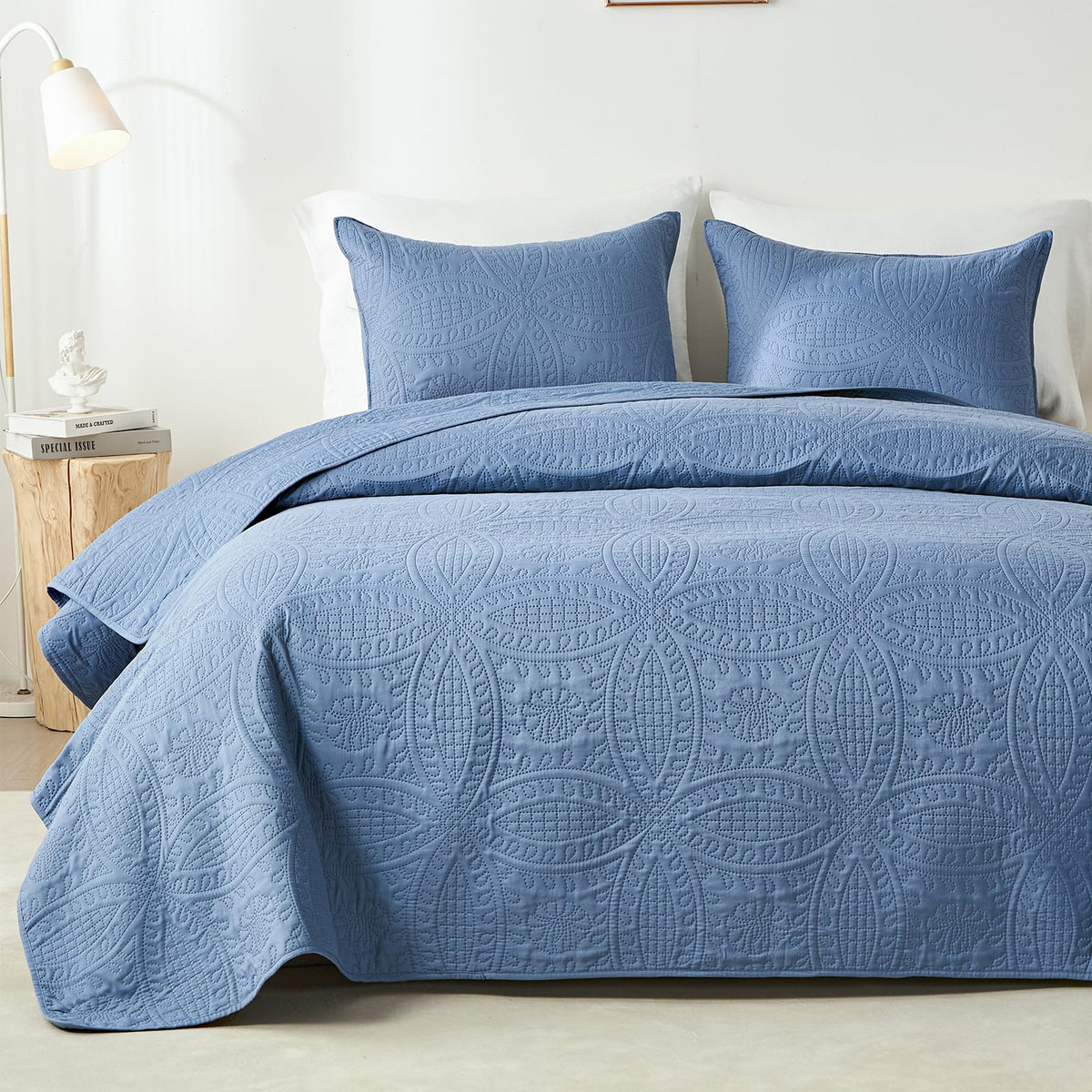 Akkialla Rose Floral Botanical All-Season Quilt Set