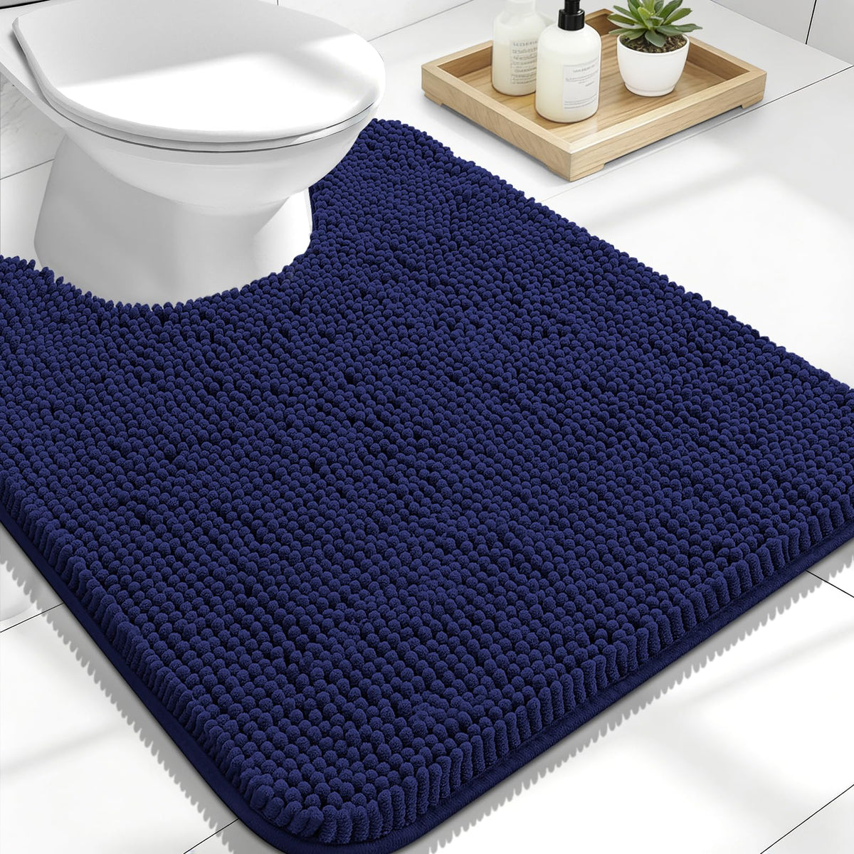 OLANLY Extra-Soft Absorbent Chenille Bathroom Rug Mat