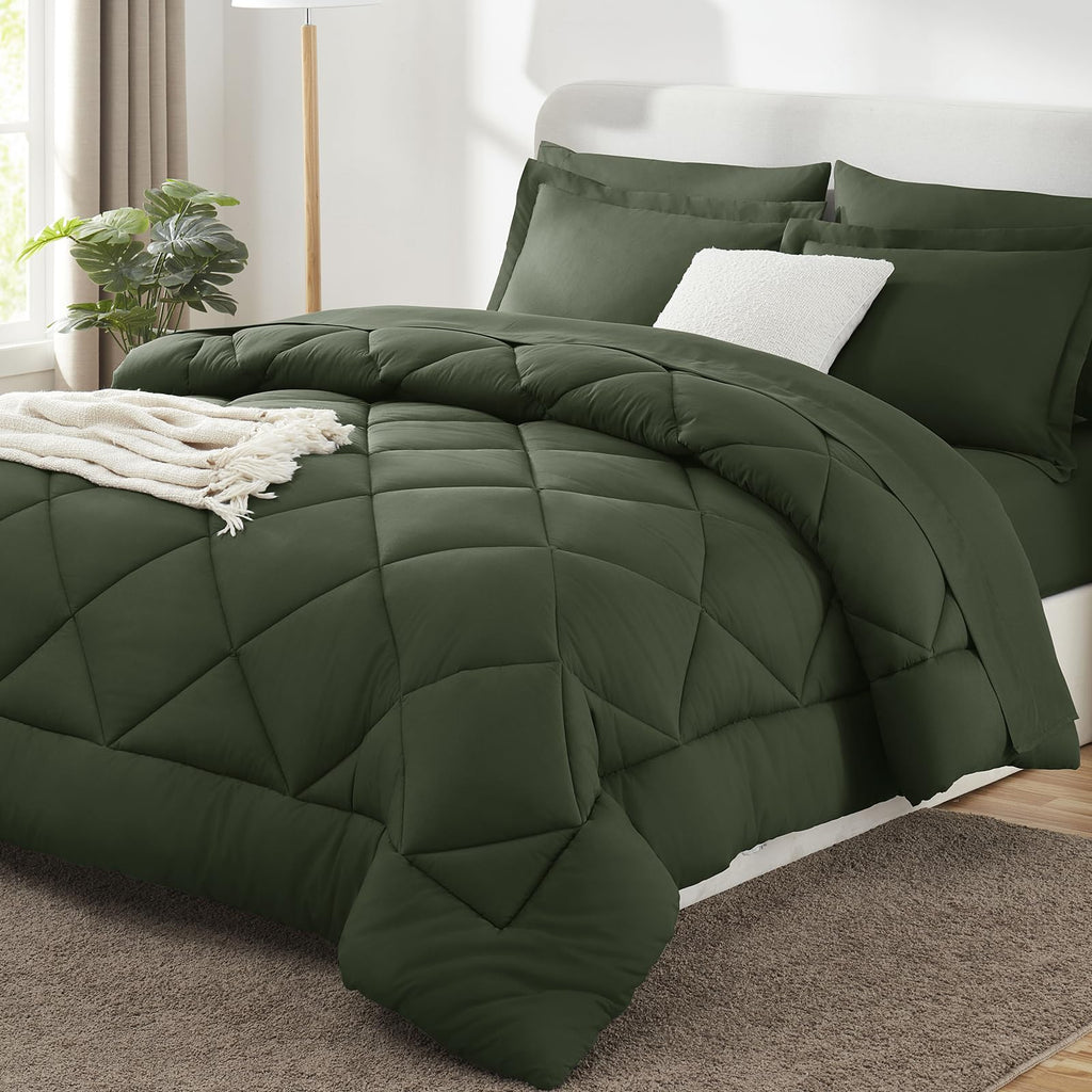 CozyLux Comforter Set, Down Alternative Bedding Set with Sheets, 5/7 Pieces