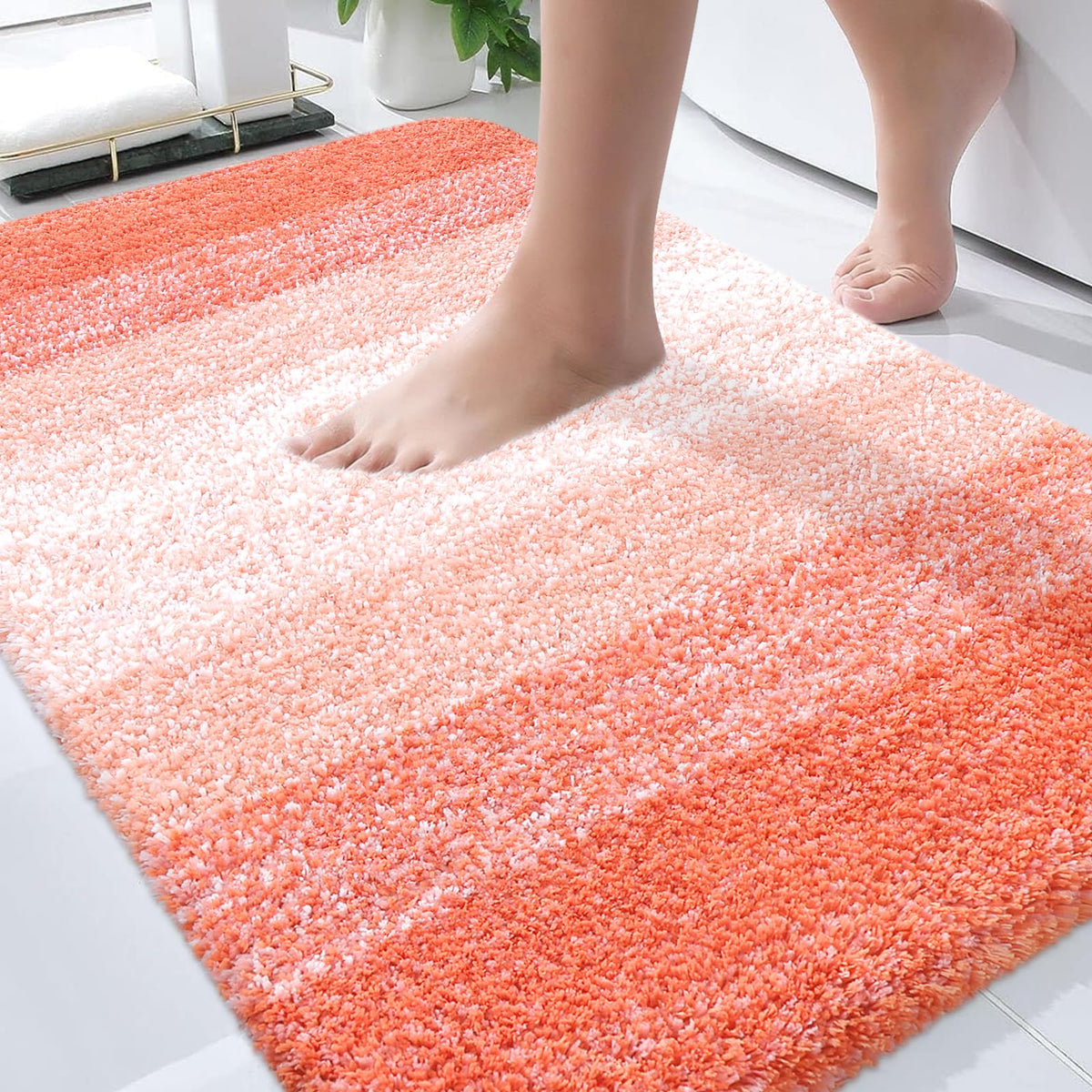 OLANLY Extra-Soft Absorbent Microfiber Bathroom Rug Mat