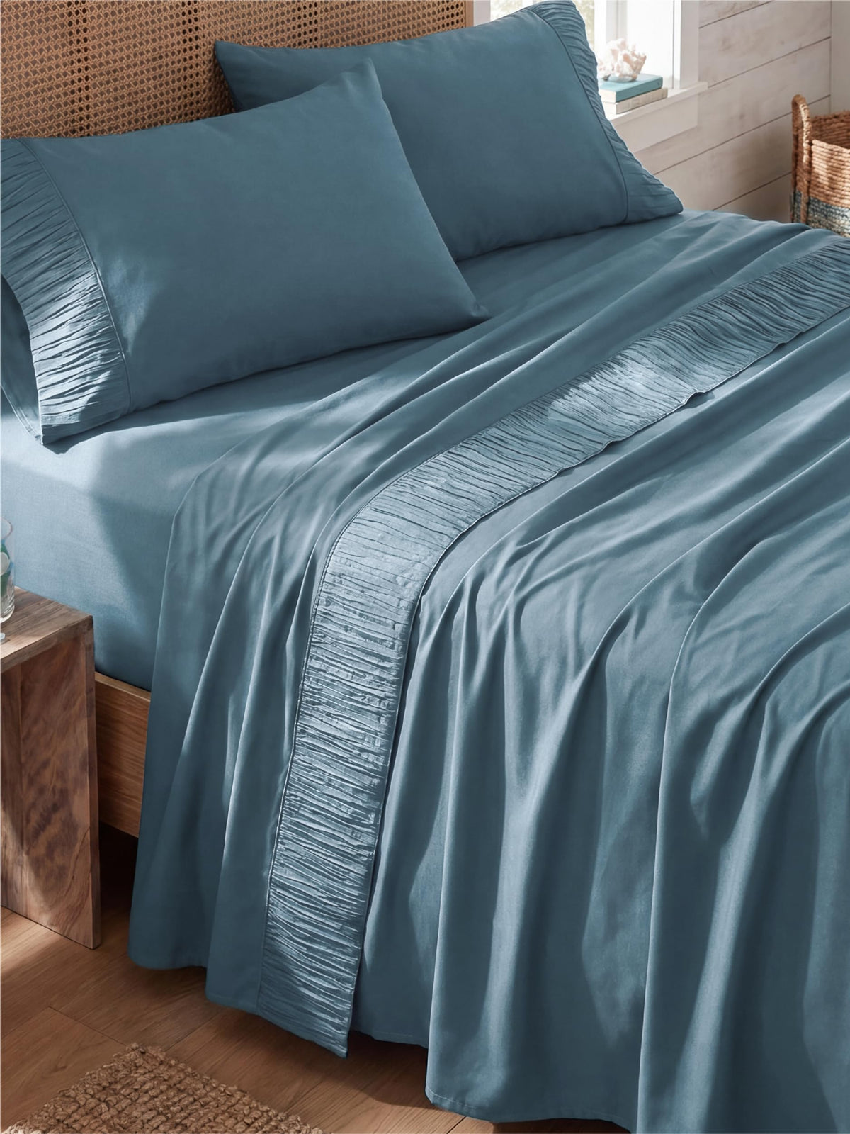 Bedsure Sheet Set - Soft Sheets - Breathable & Cooling - Hotel Luxury - Easy Care Polyester Microfiber Bedding