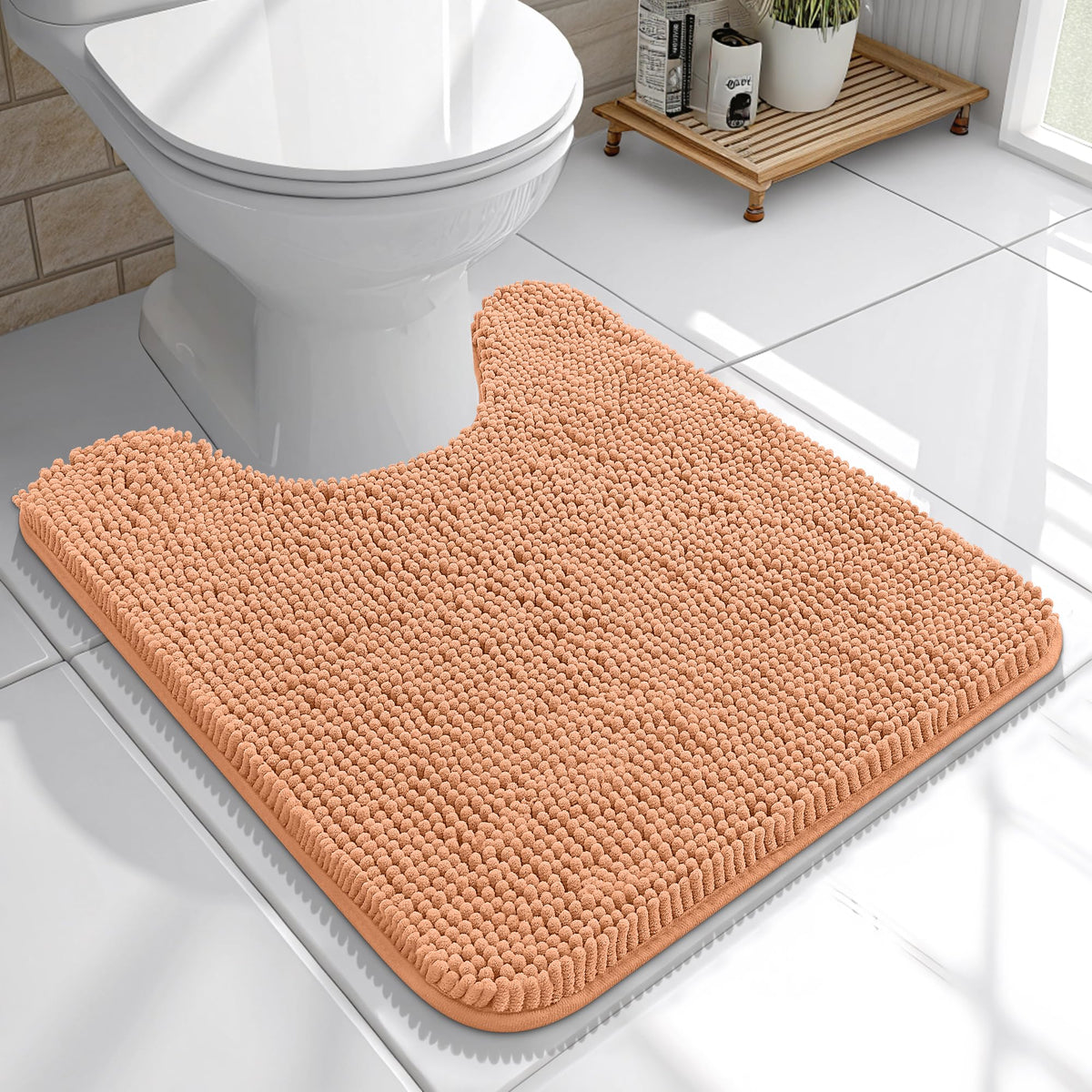OLANLY Extra-Soft Absorbent Chenille Bathroom Rug Mat