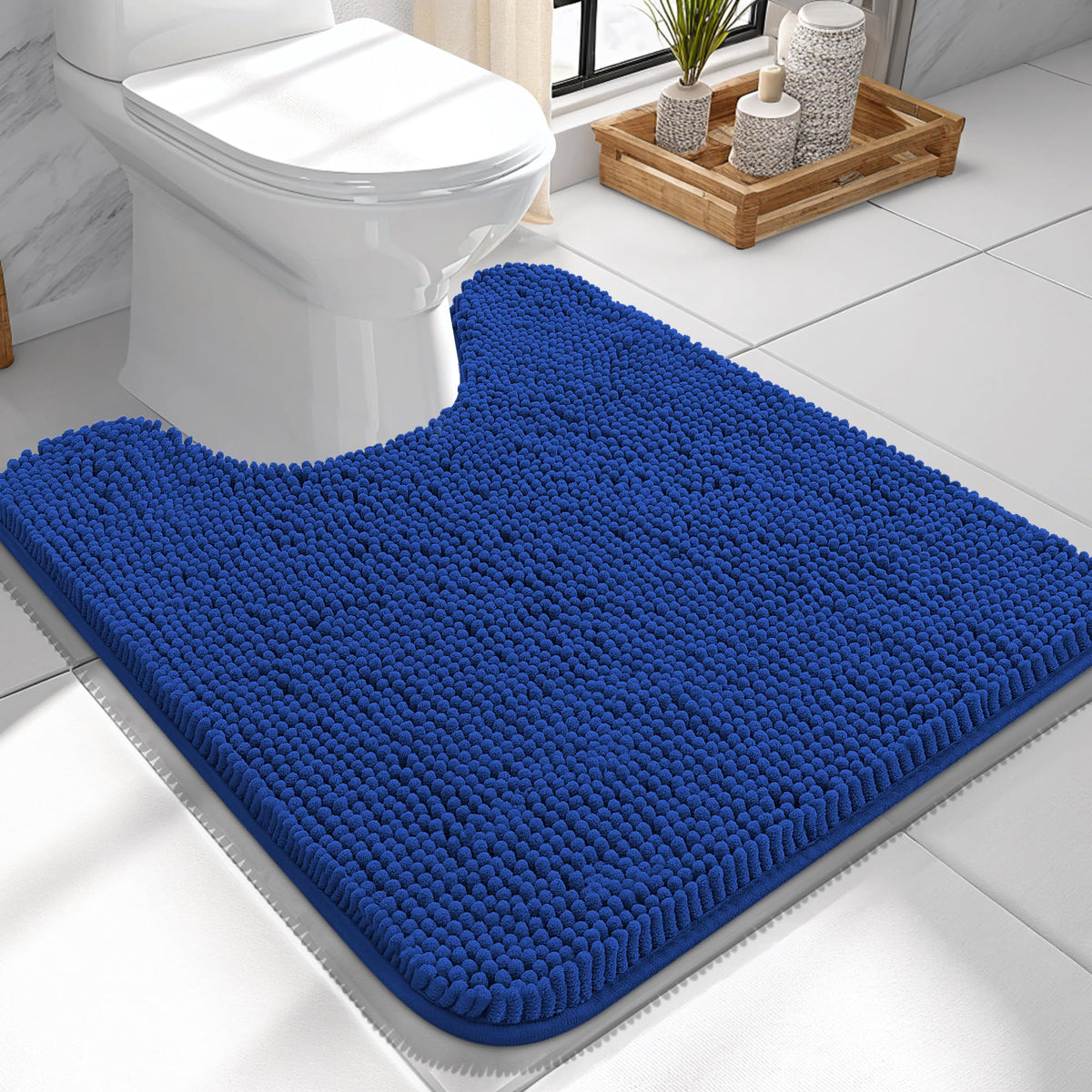 OLANLY Extra-Soft Absorbent Chenille Bathroom Rug Mat