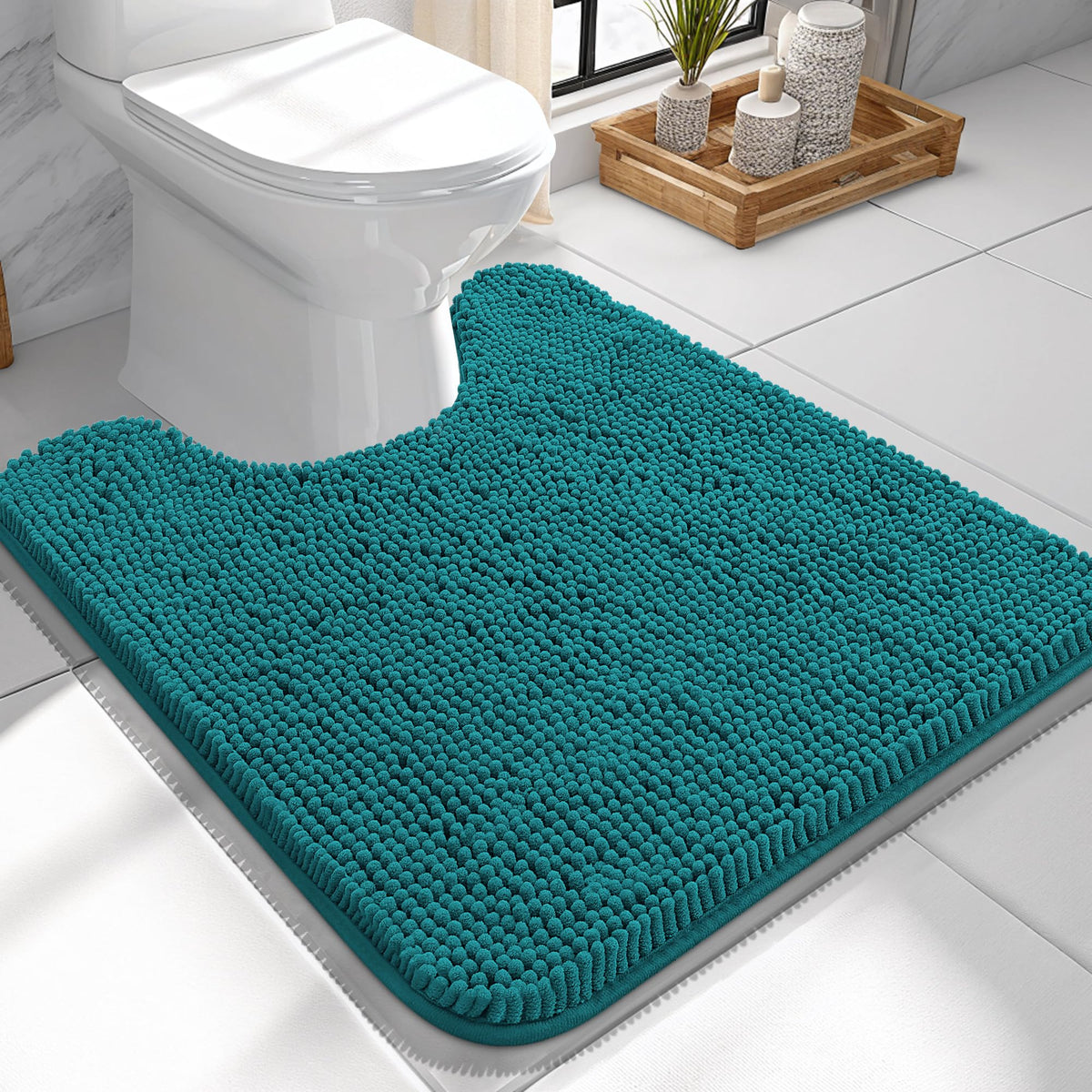 OLANLY Extra-Soft Absorbent Chenille Bathroom Rug Mat