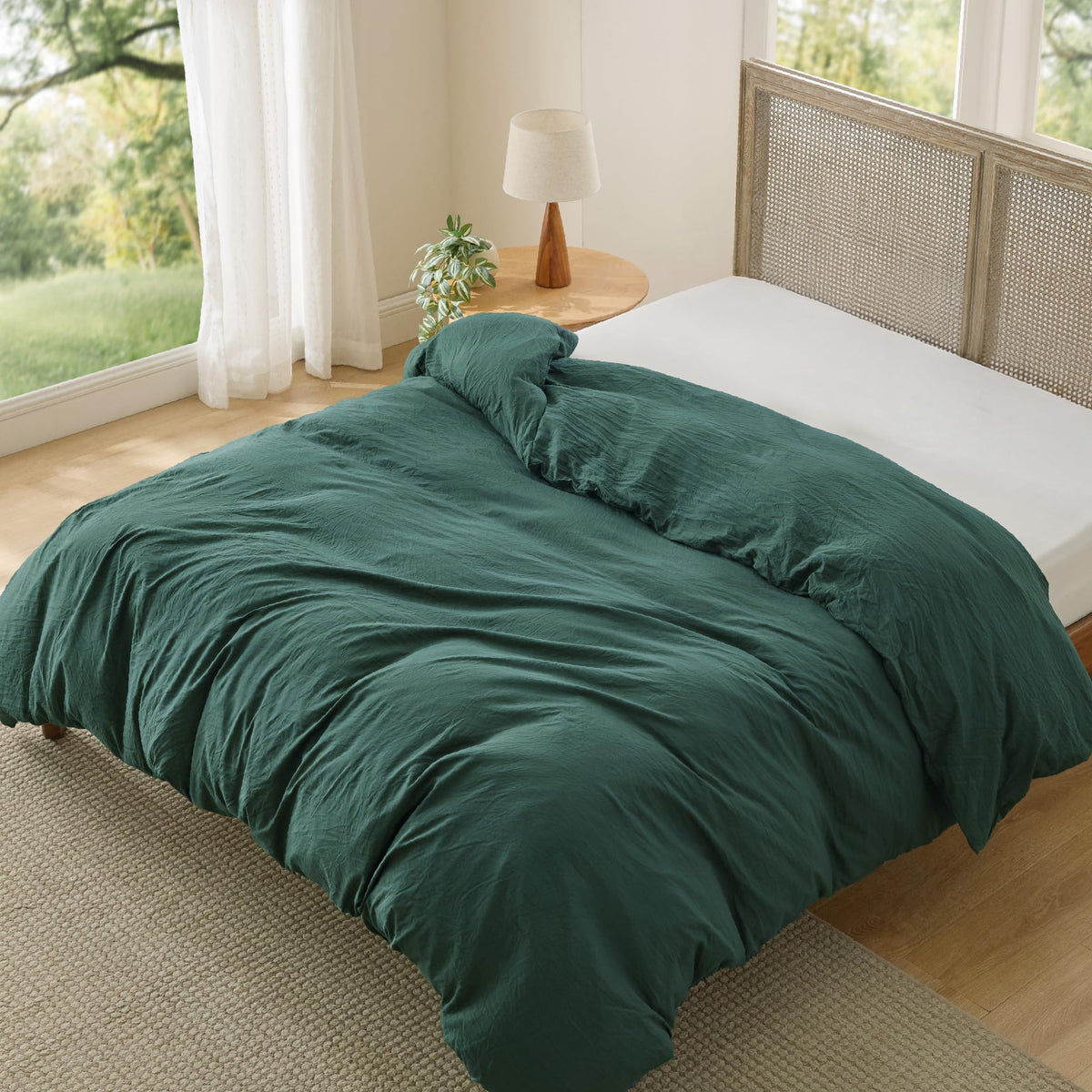 Bedsure Soft Prewashed Duvet Cover Set with Zipper Closure and Pillow Covers, Comforter Not Included