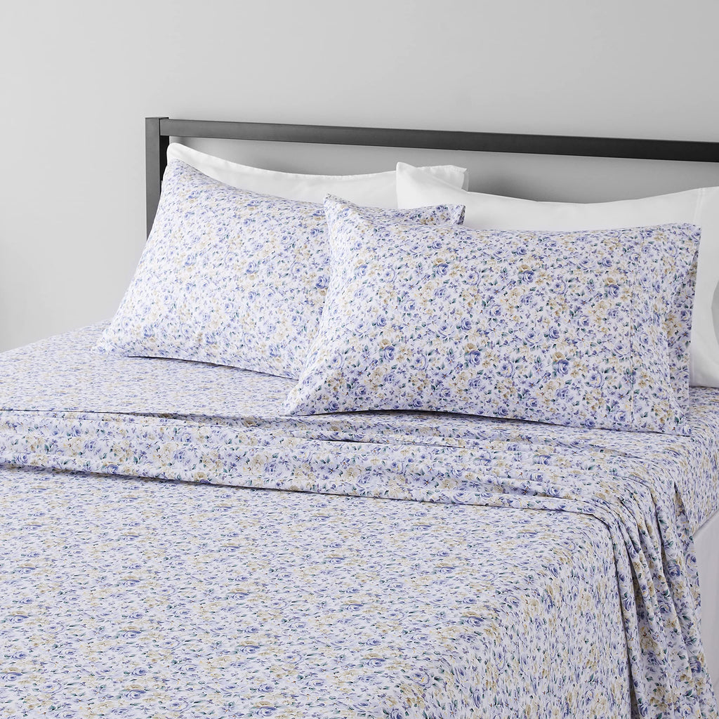 Amazon Basics Lightweight Super Soft Easy Care Microfiber 4-Piece Bed Sheet Set with 14-Inch Deep Pocket