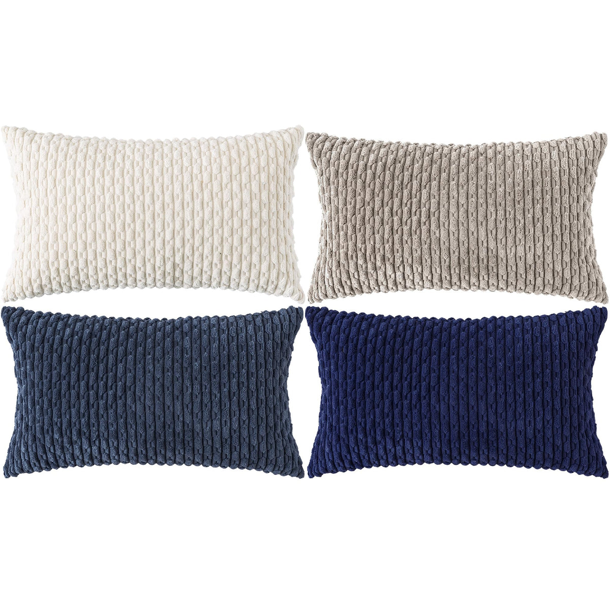 Cozoomy Set of 4 Corduroy Decorative Pillow Covers