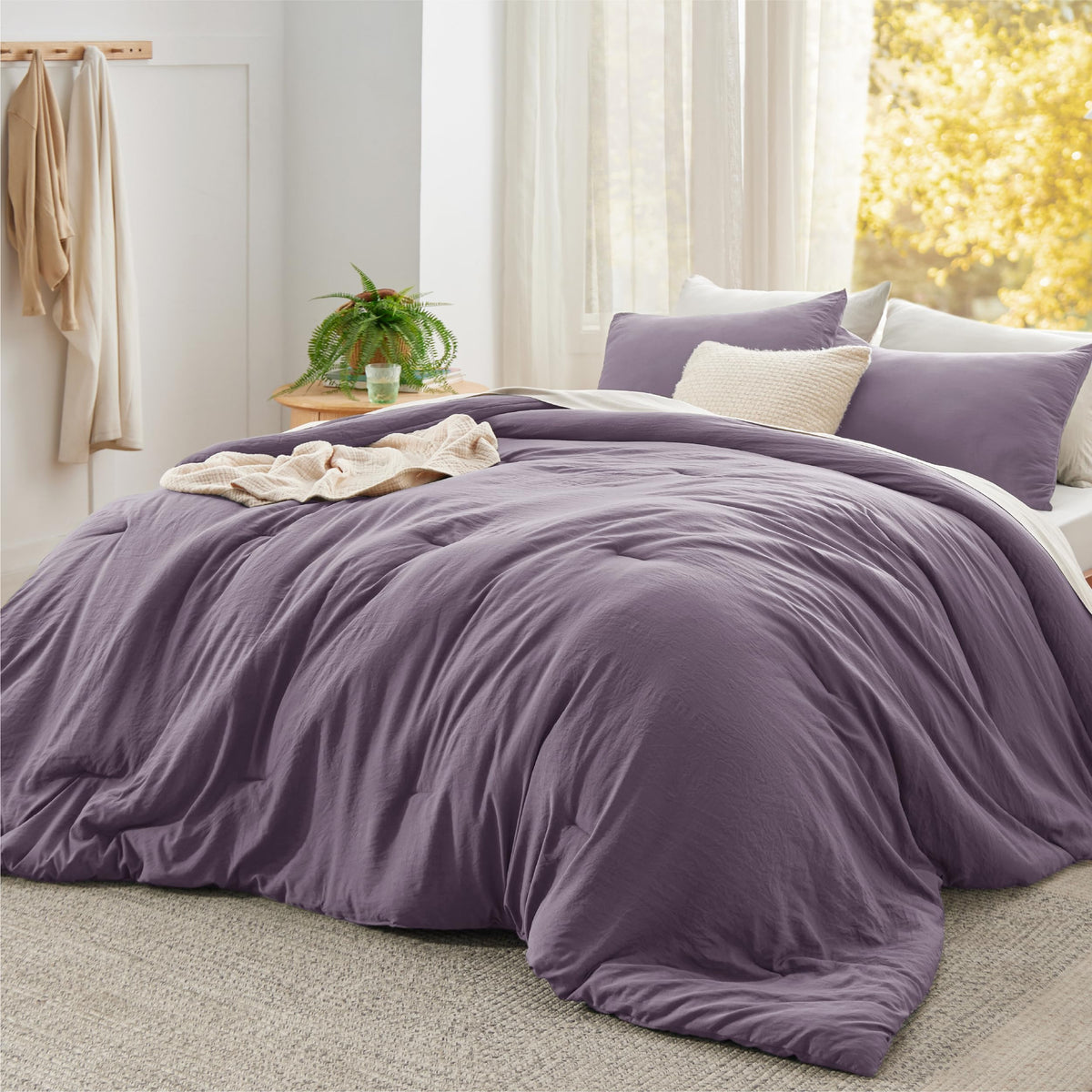 Bedsure Comforter Set Prewashed Soft Bedding Set 3Pcs