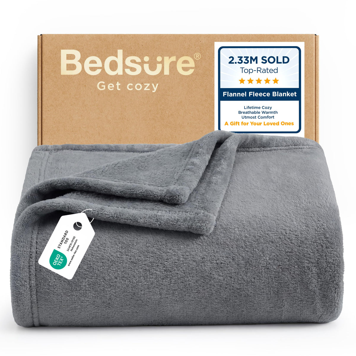 Bedsure Lightweight Plush Fleece Throw Blanket for Sofa
