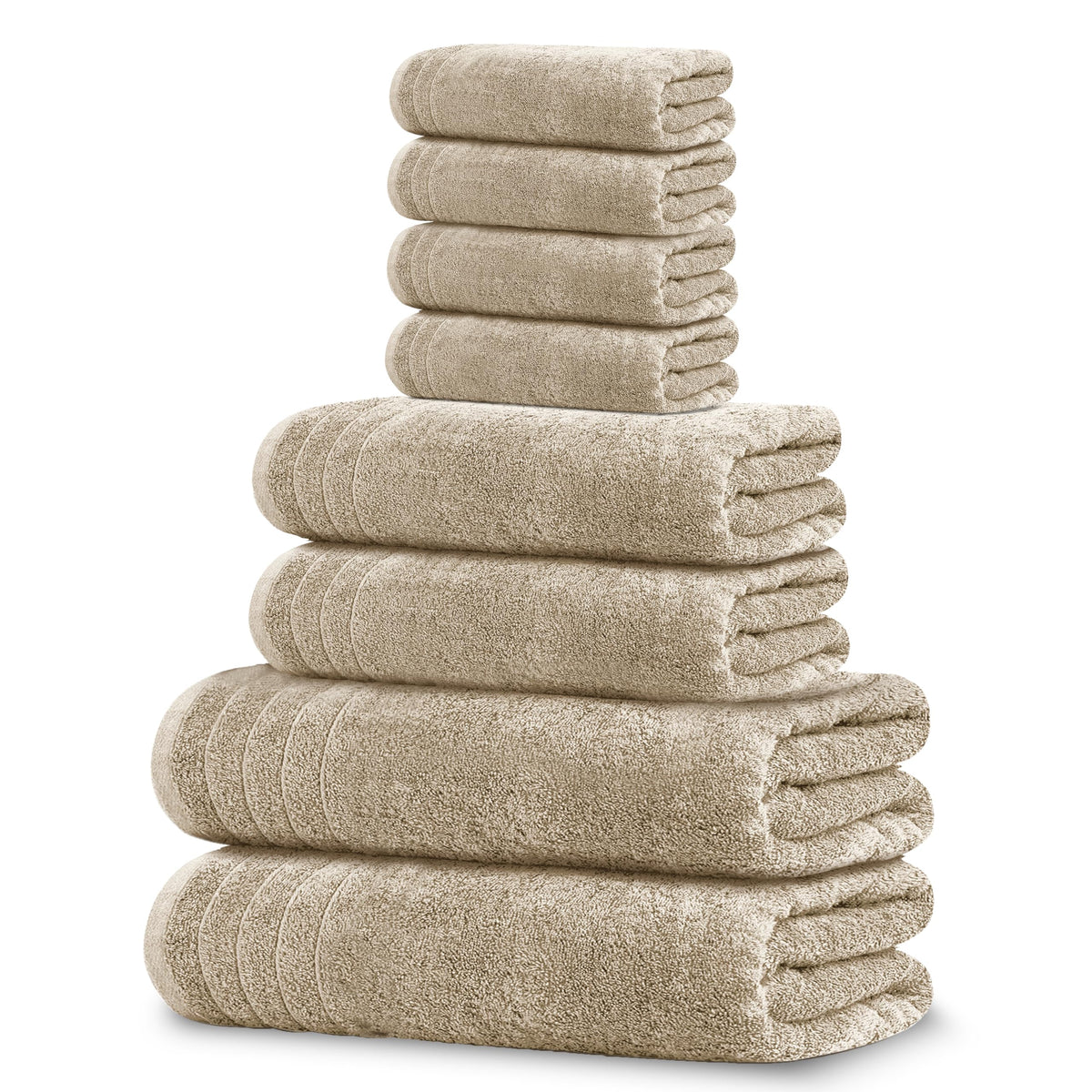 Tens Towels 8-Piece Lightweight Cotton Bathroom Towel Set