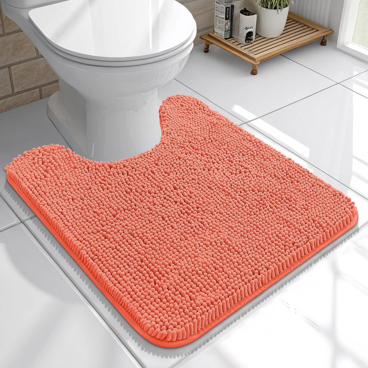OLANLY Extra-Soft Absorbent Chenille Bathroom Rug Mat