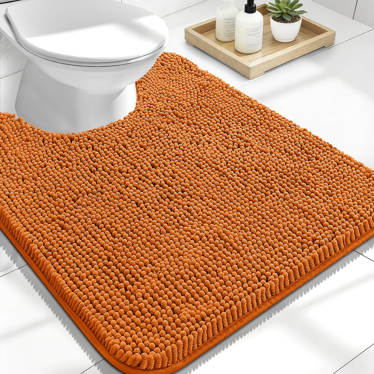 OLANLY Extra-Soft Absorbent Chenille Bathroom Rug Mat