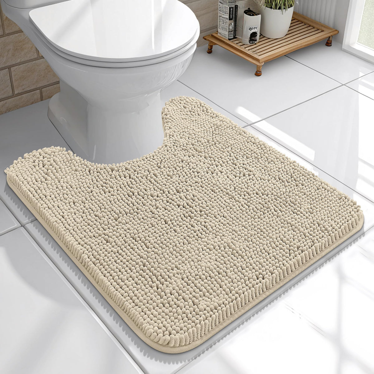 OLANLY Extra-Soft Absorbent Chenille Bathroom Rug Mat
