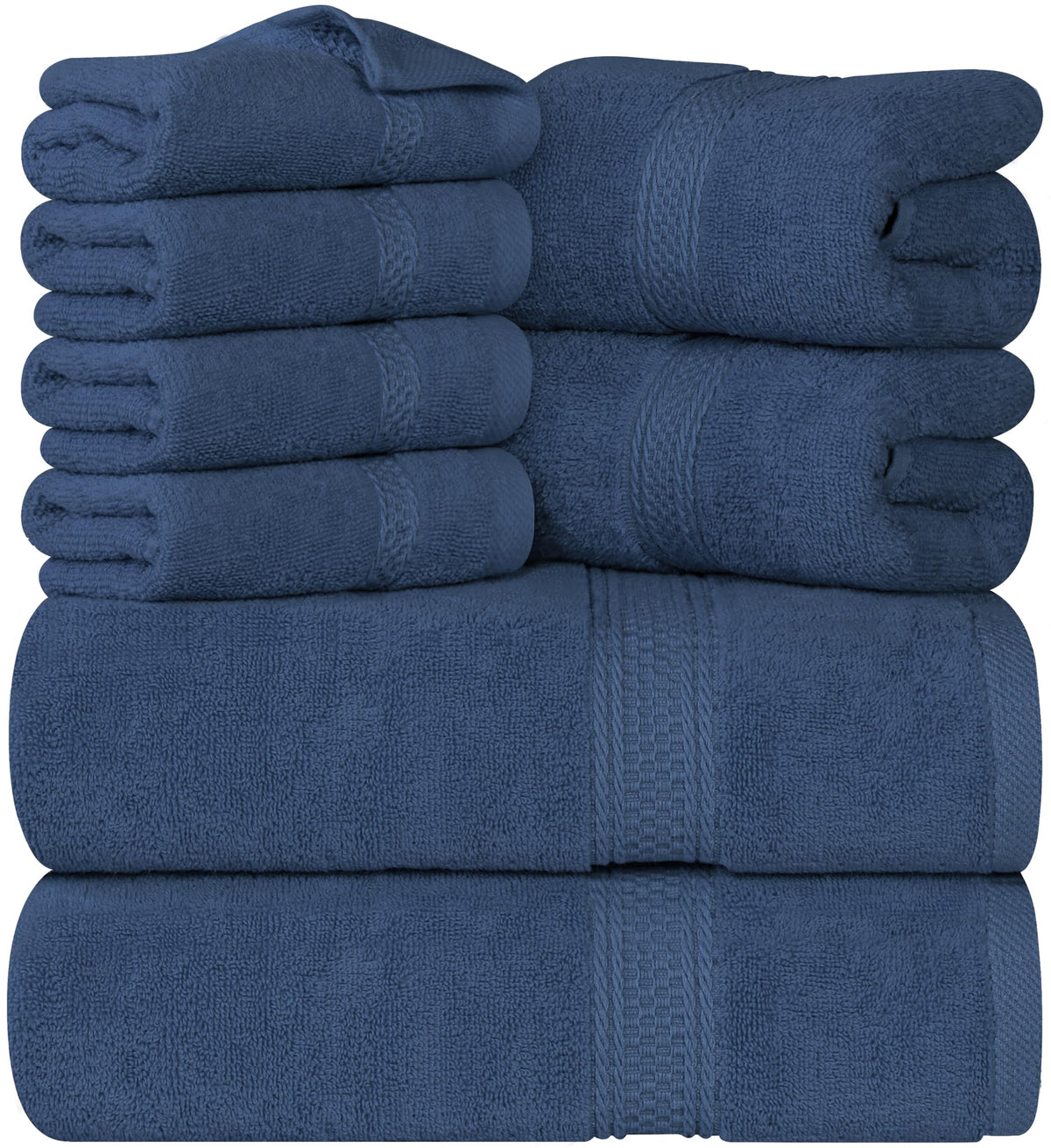Utopia Towels 8-Piece 600 GSM Cotton Bathroom Towel Set