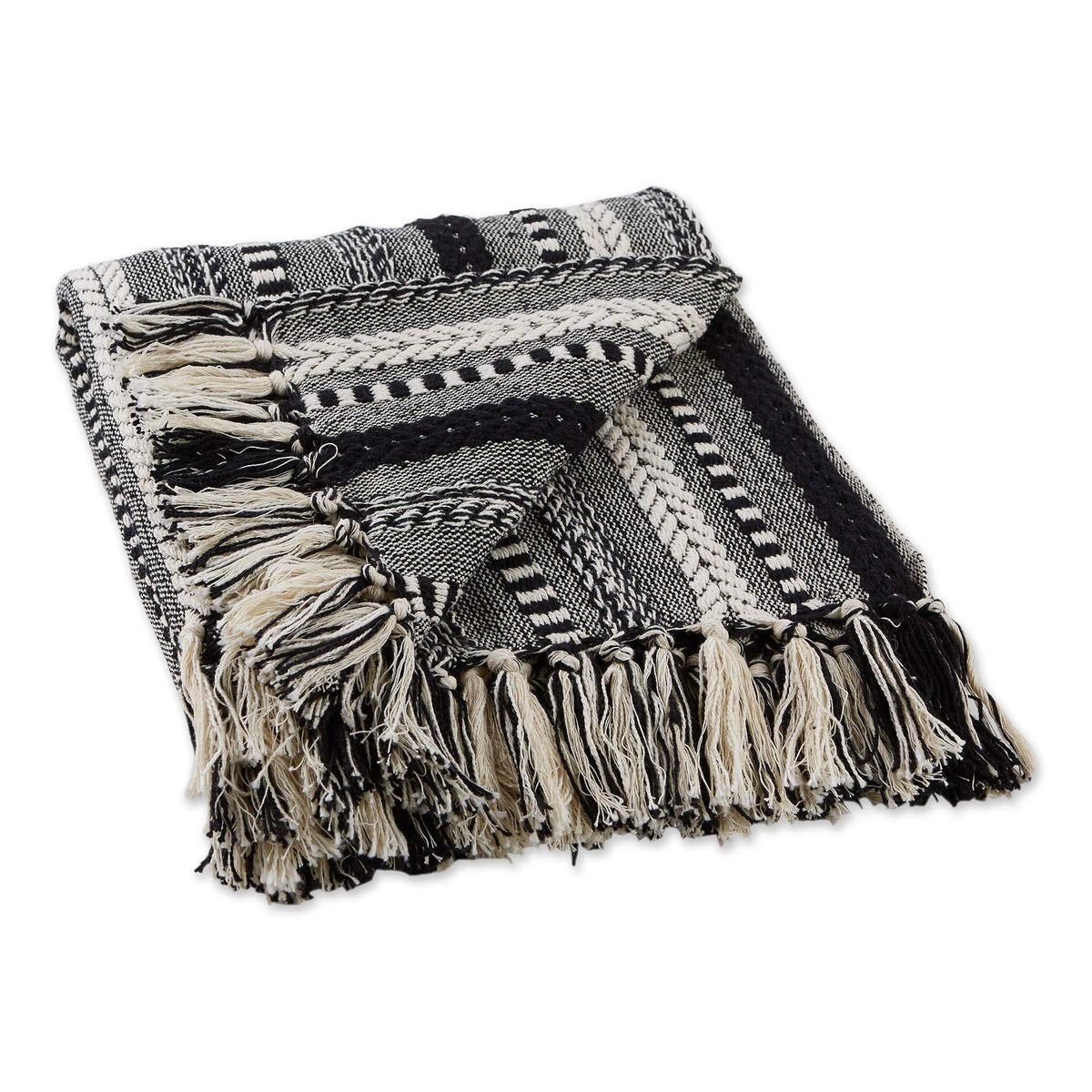 DII Braided Striped Decorative Throw Blanket for Sofa