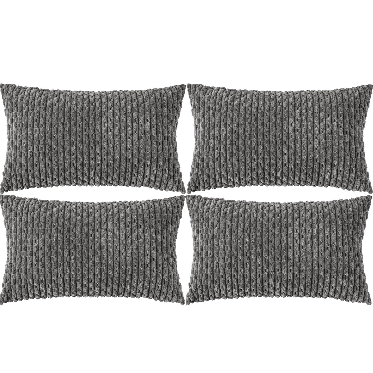 Cozoomy Set of 4 Corduroy Decorative Pillow Covers