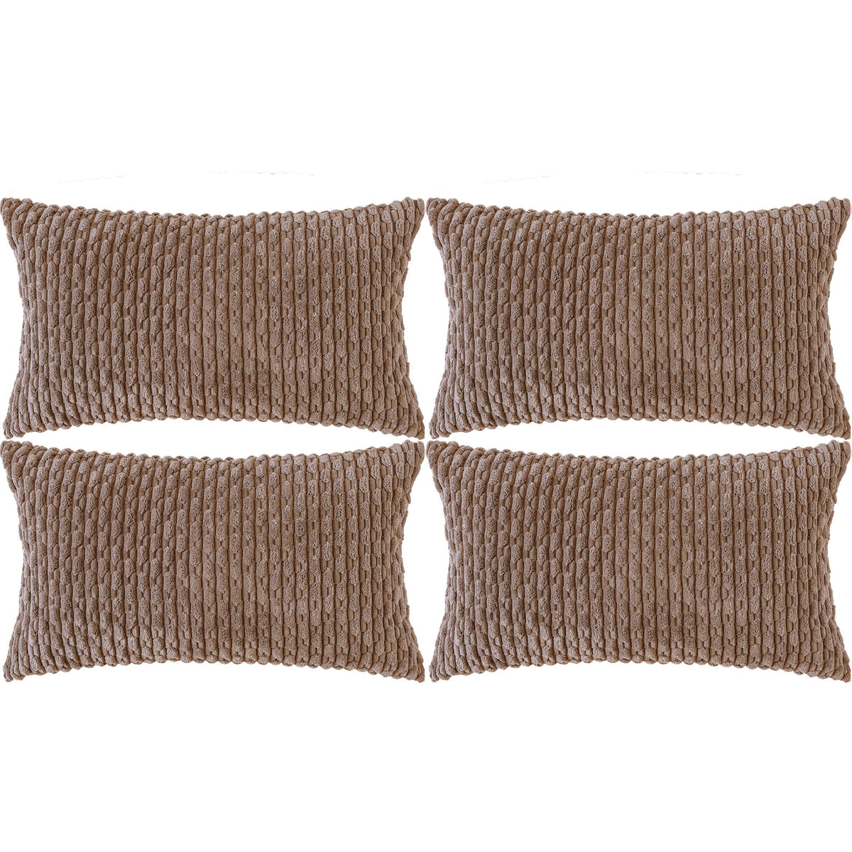 Cozoomy Set of 4 Corduroy Decorative Pillow Covers