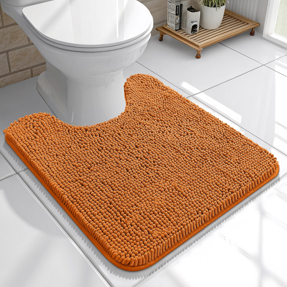 OLANLY Extra-Soft Absorbent Chenille Bathroom Rug Mat