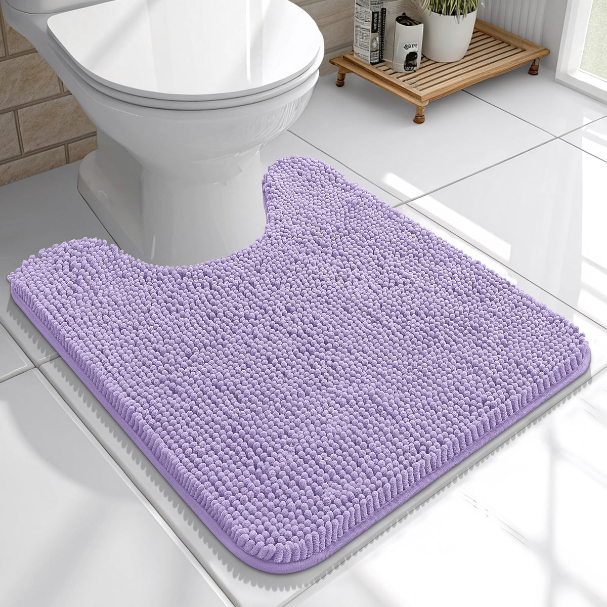 OLANLY Extra-Soft Absorbent Chenille Bathroom Rug Mat