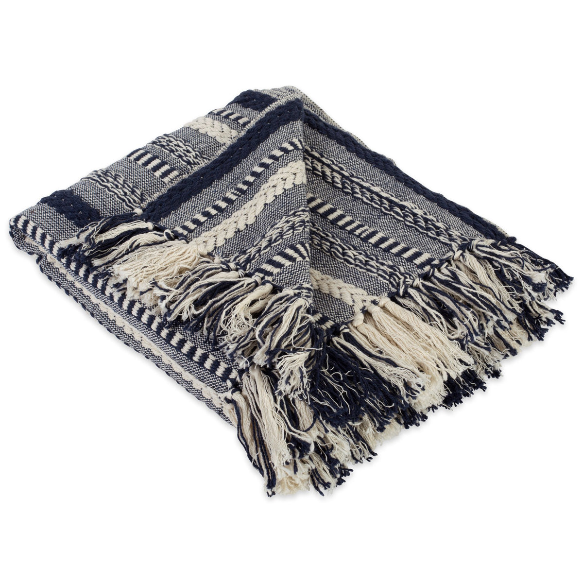 DII Braided Striped Decorative Throw Blanket for Sofa