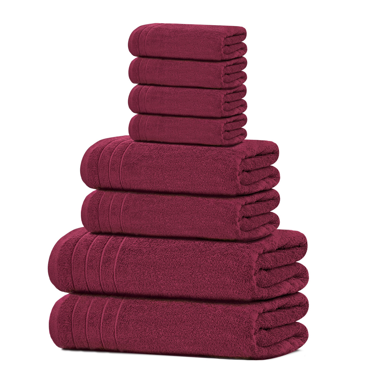 Tens Towels 8-Piece Lightweight Cotton Bathroom Towel Set