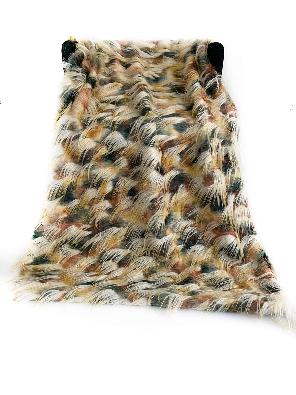 Plutus Brands Multi-Color Plutus Fancy Feather Faux Fur Luxury Throw 80 in x 110in, Blanket 80L x 110W Full