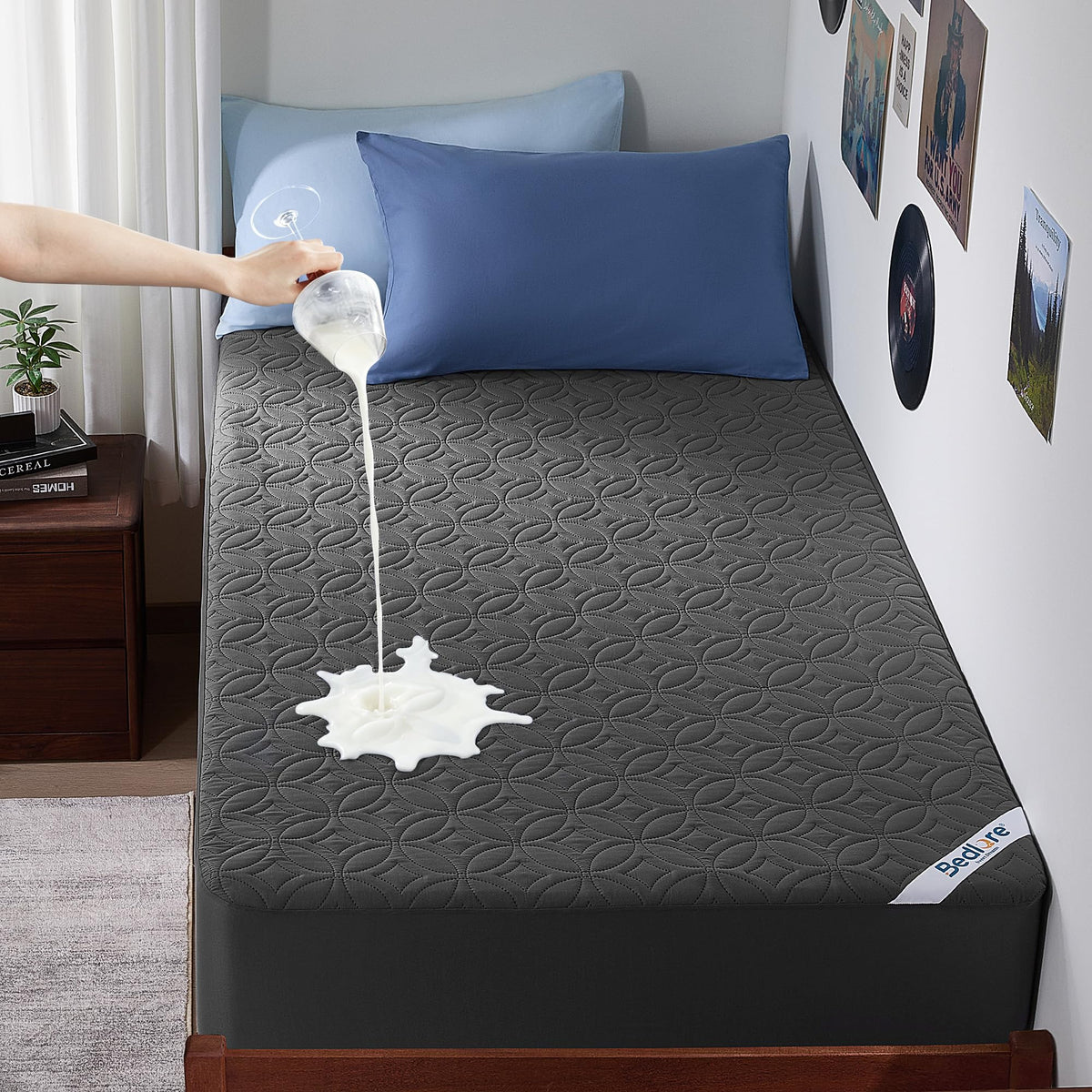 BEDLORE Waterproof Breathable Mattress Protector Cover