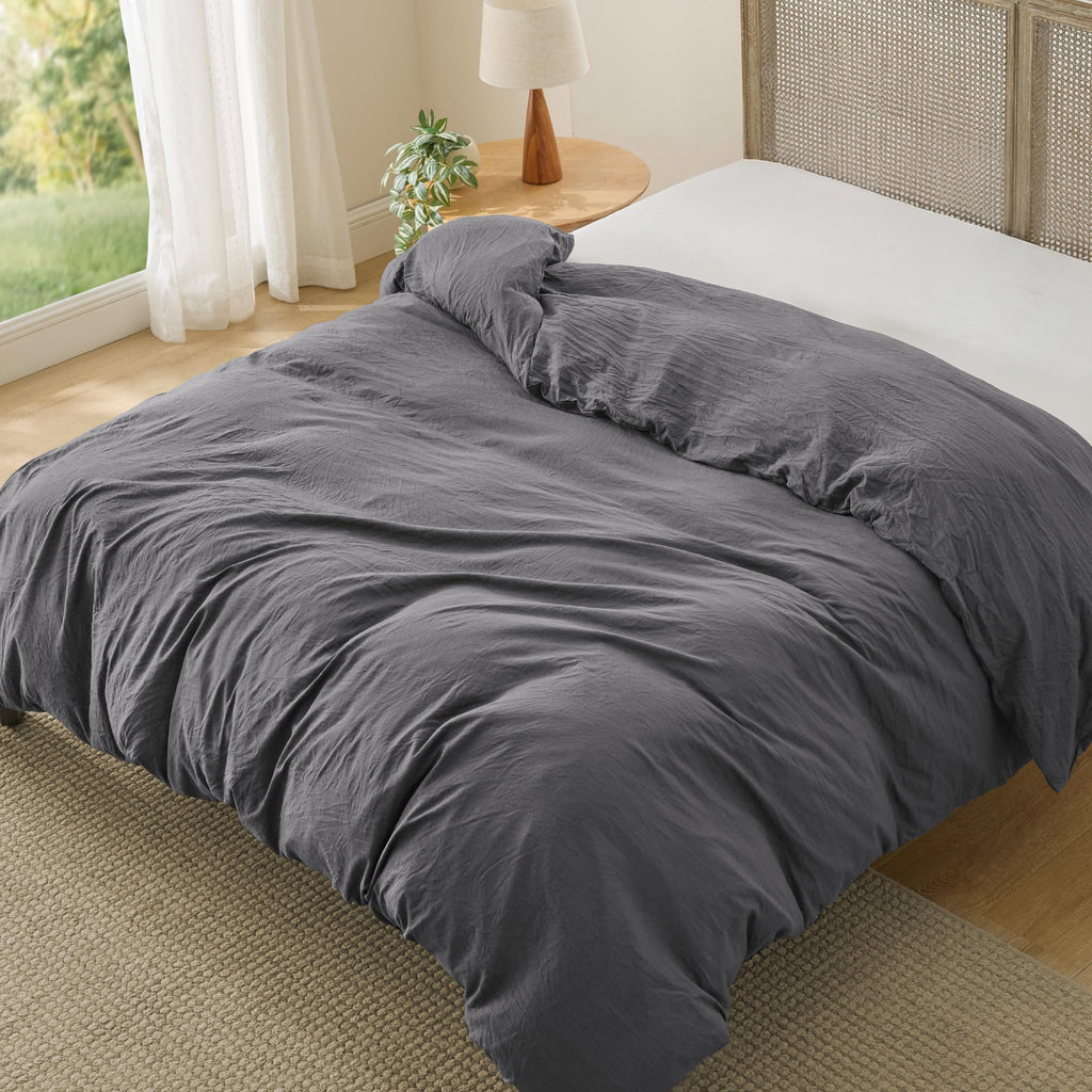 Bedsure Soft Prewashed Duvet Cover Set with Zipper Closure and Pillow Covers, Comforter Not Included